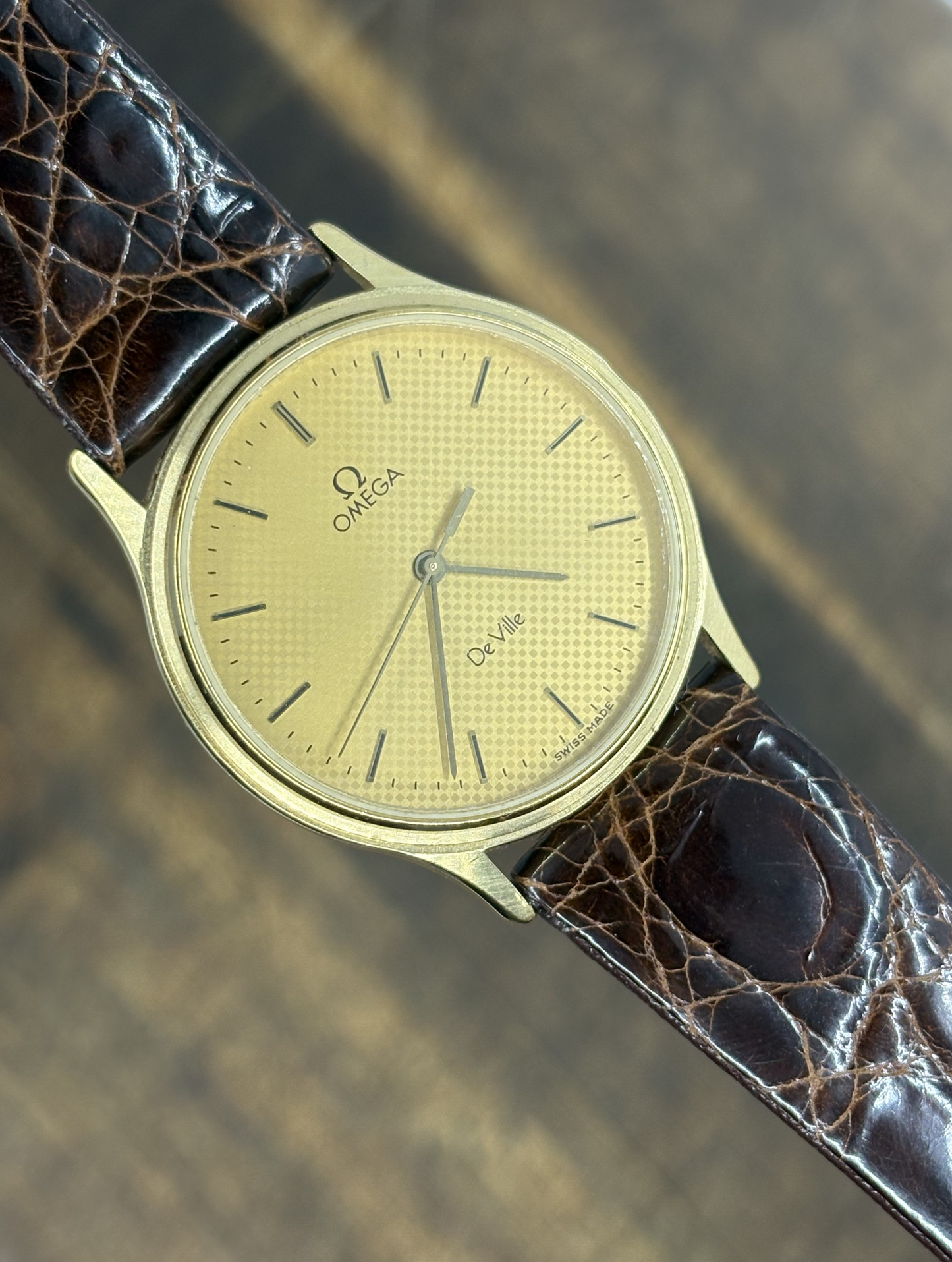 Vintage Omega De Ville Gold Dial Manual Wind Dress Watch
