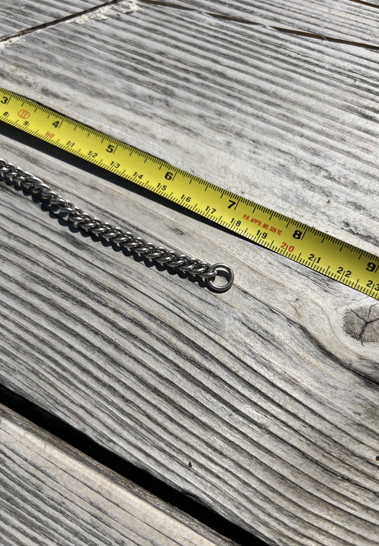 Vintage silver Curb Link Bracelet | 7.5 Inches | 15.8g | Unisex Chain Bracelet