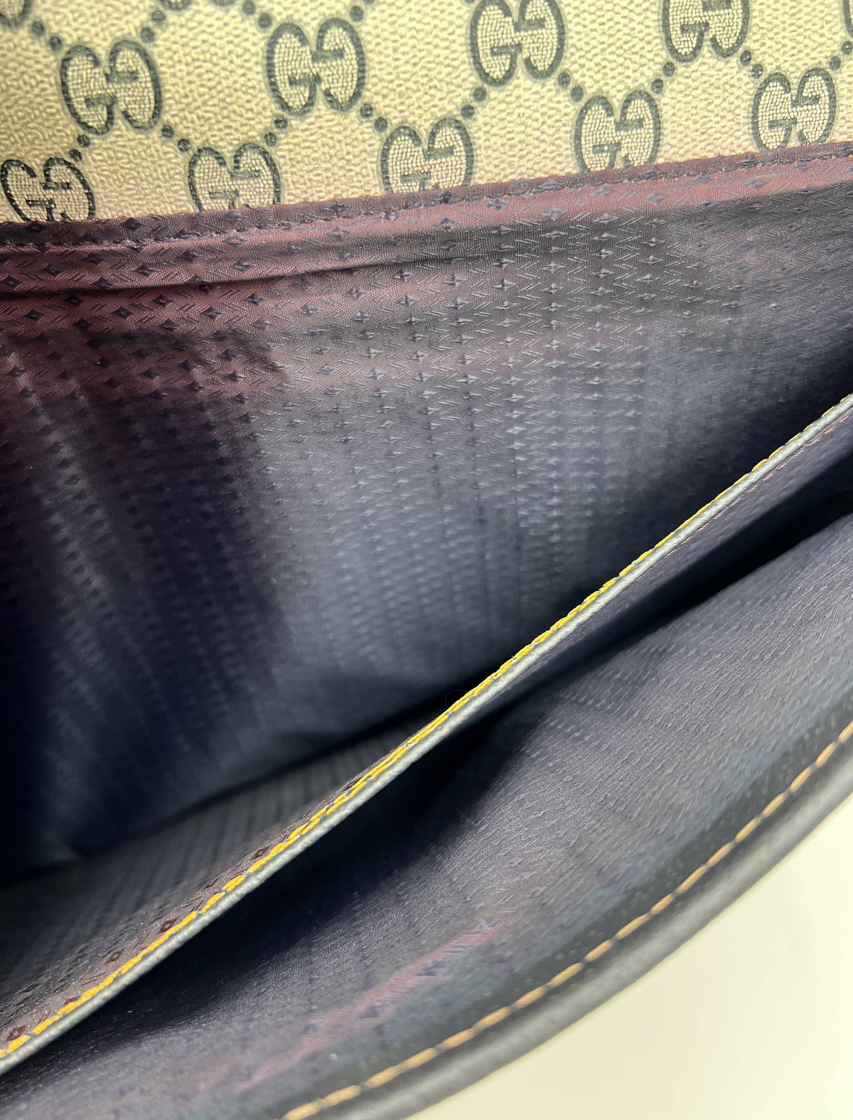Vintage Gucci GG Monogram Web Stripe Briefcase
