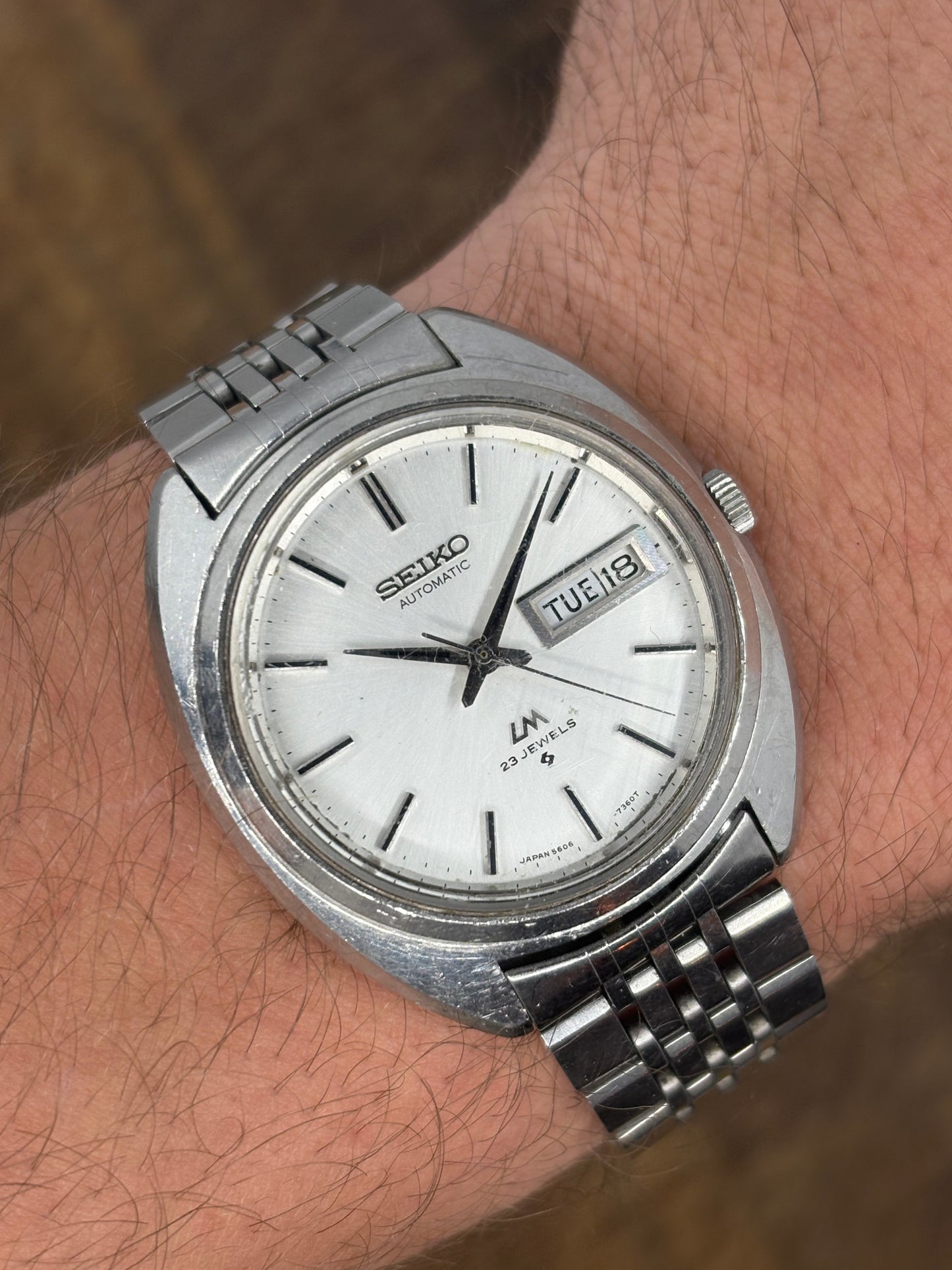 Seiko LM Lord Matic 5606-7190 – Automatic – 23 Jewels – Day/Date – Vintage 1970s