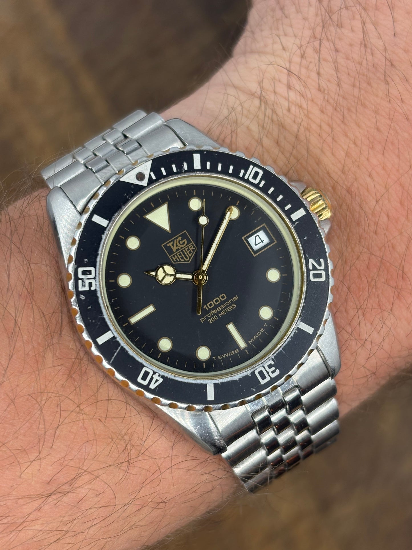 TAG Heuer 1000 Professional Quartz Diver – Black Dial – 200m – Classic Two Tone