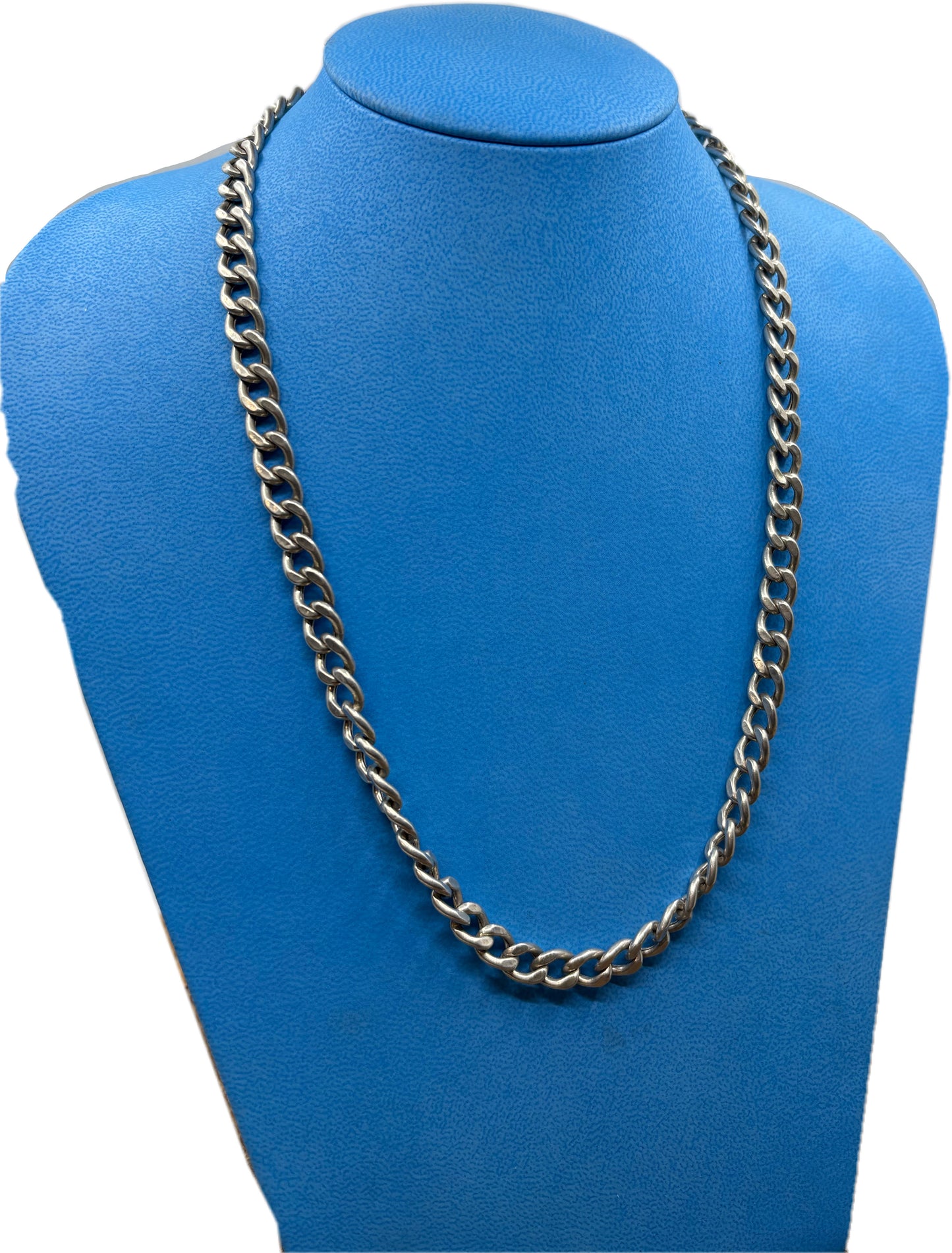 Cuban curb chain solid silver
