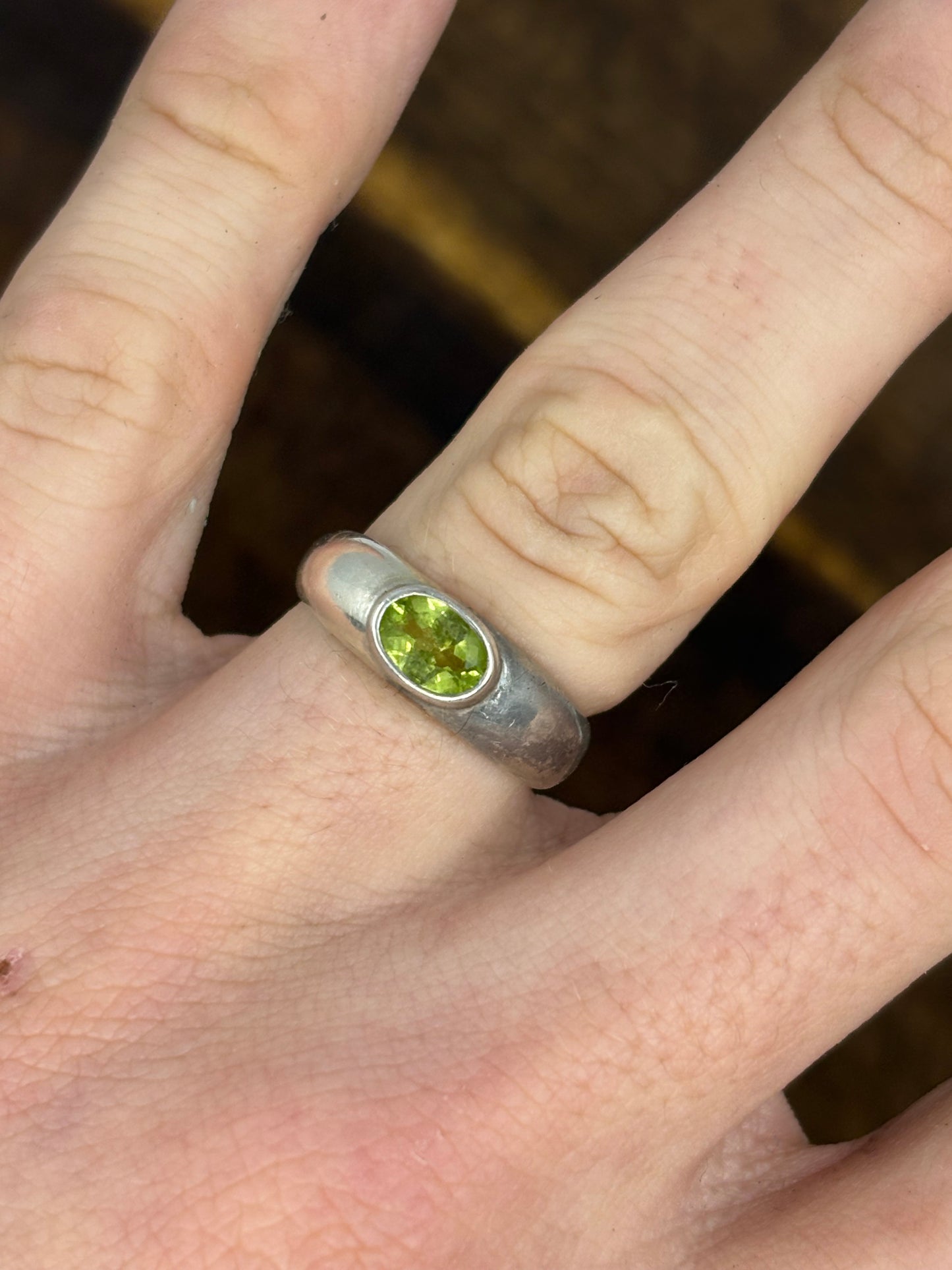 Sterling Silver Peridot Ring