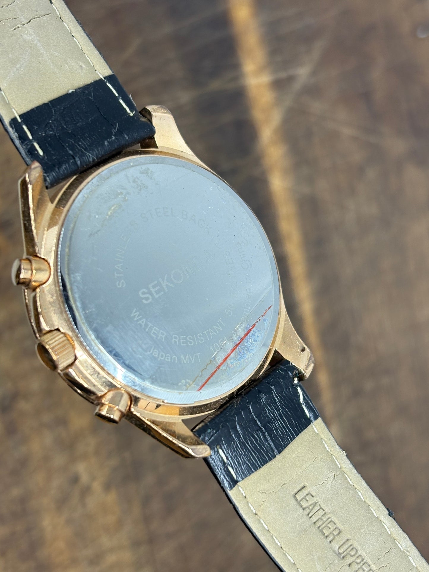 Sekonda Chronograph – Black Dial, Gold Case