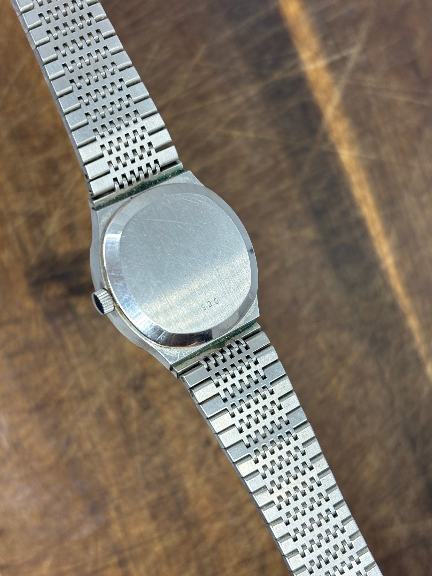 Rotary Quartz Day-Date Watch – Blue Dial, Integrated Bracelet, Swiss
