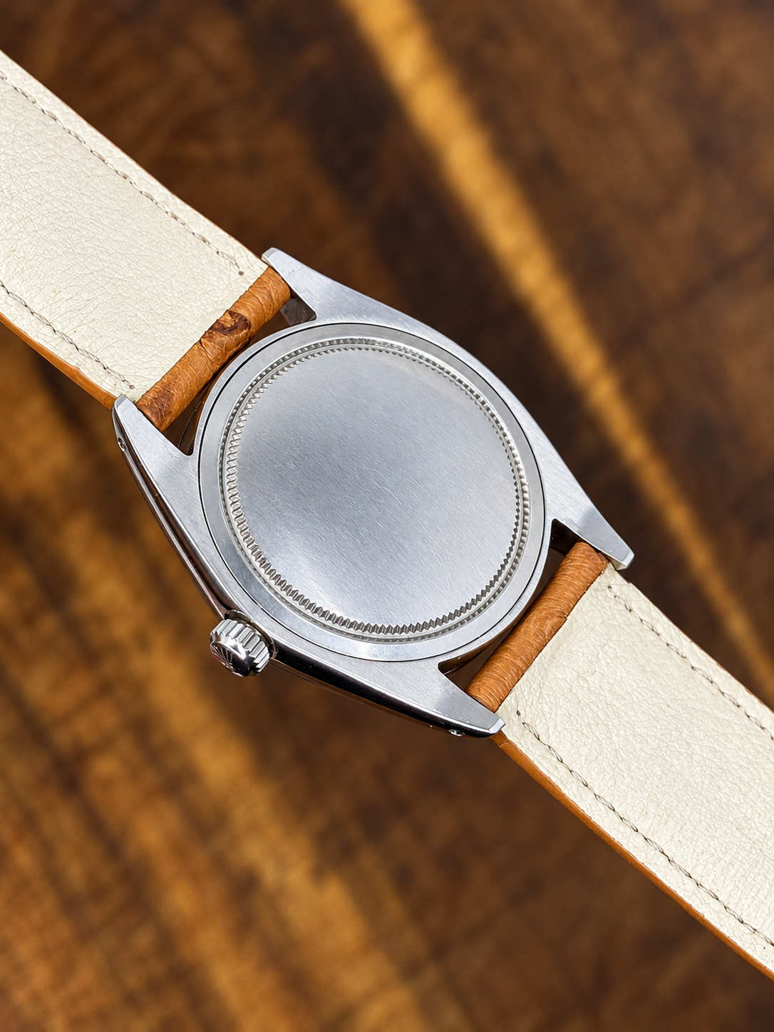 Vintage Rolex Oysterdate Precision – Stainless Steel Case – Silver Sunburst Dial – Tan Leather Strap