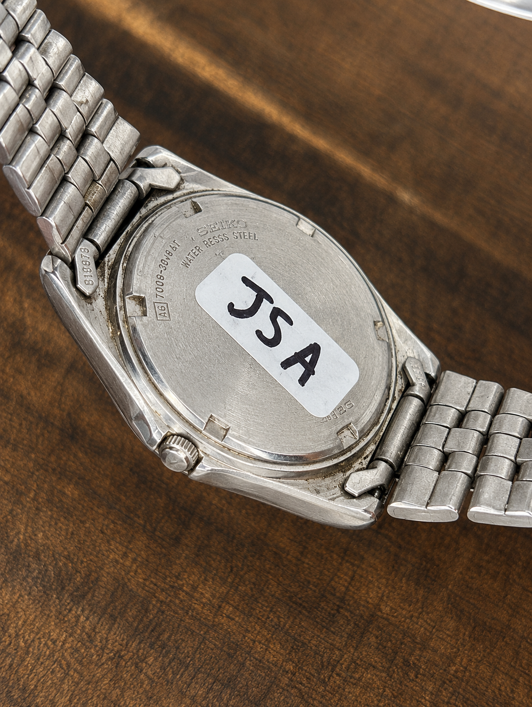 Vintage Seiko SQ100 Quartz Watch | Day-Date | Stainless Steel | Silver Dial | Japan