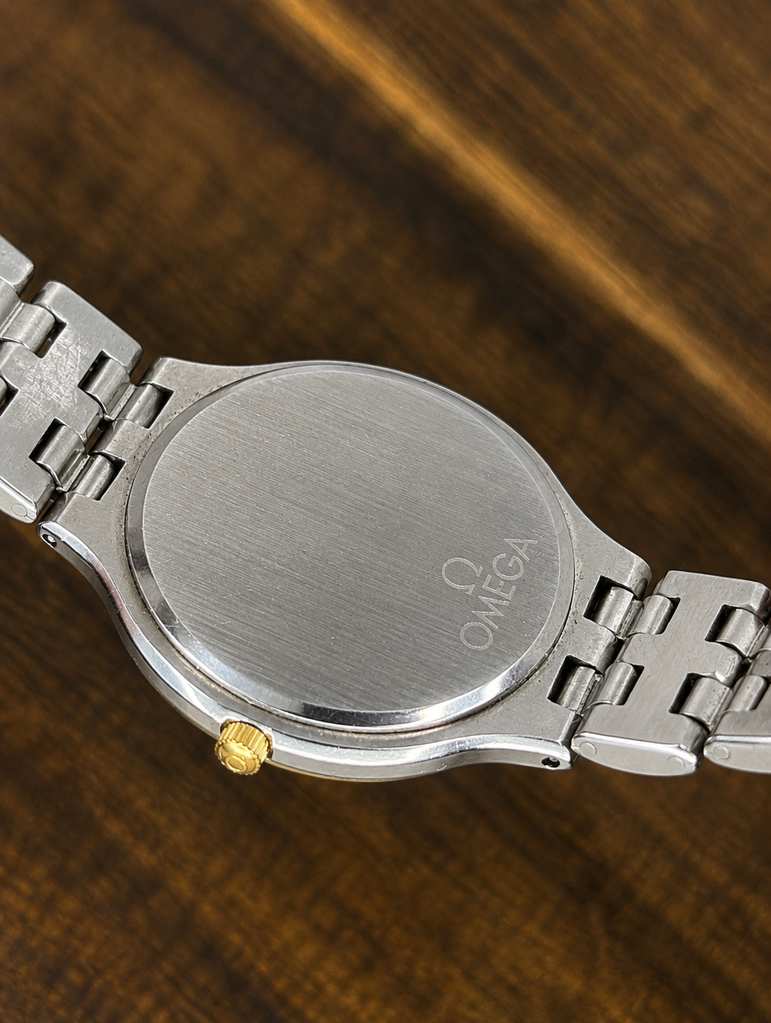Vintage Omega De Ville Quartz Two-Tone Watch | White Dial | Date | Swiss Made
