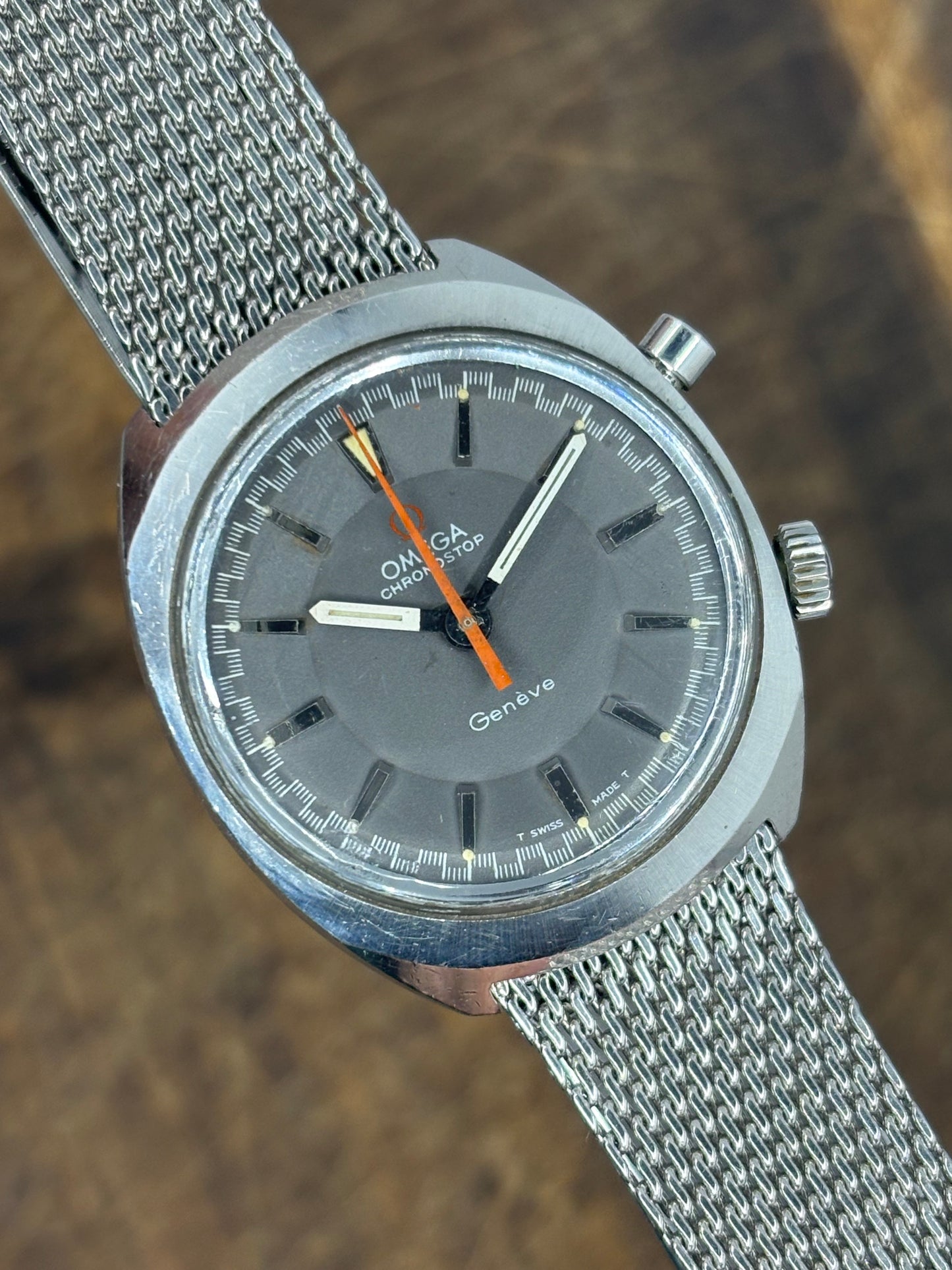 Omega Chronostop Genève Watch 1960 Original Bracelet Manual Wind