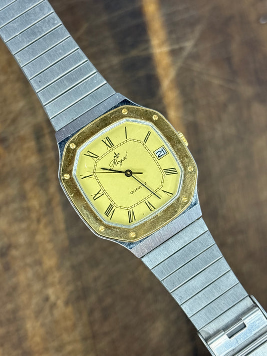 Royal Quartz – Gold & Steel Dress Watch