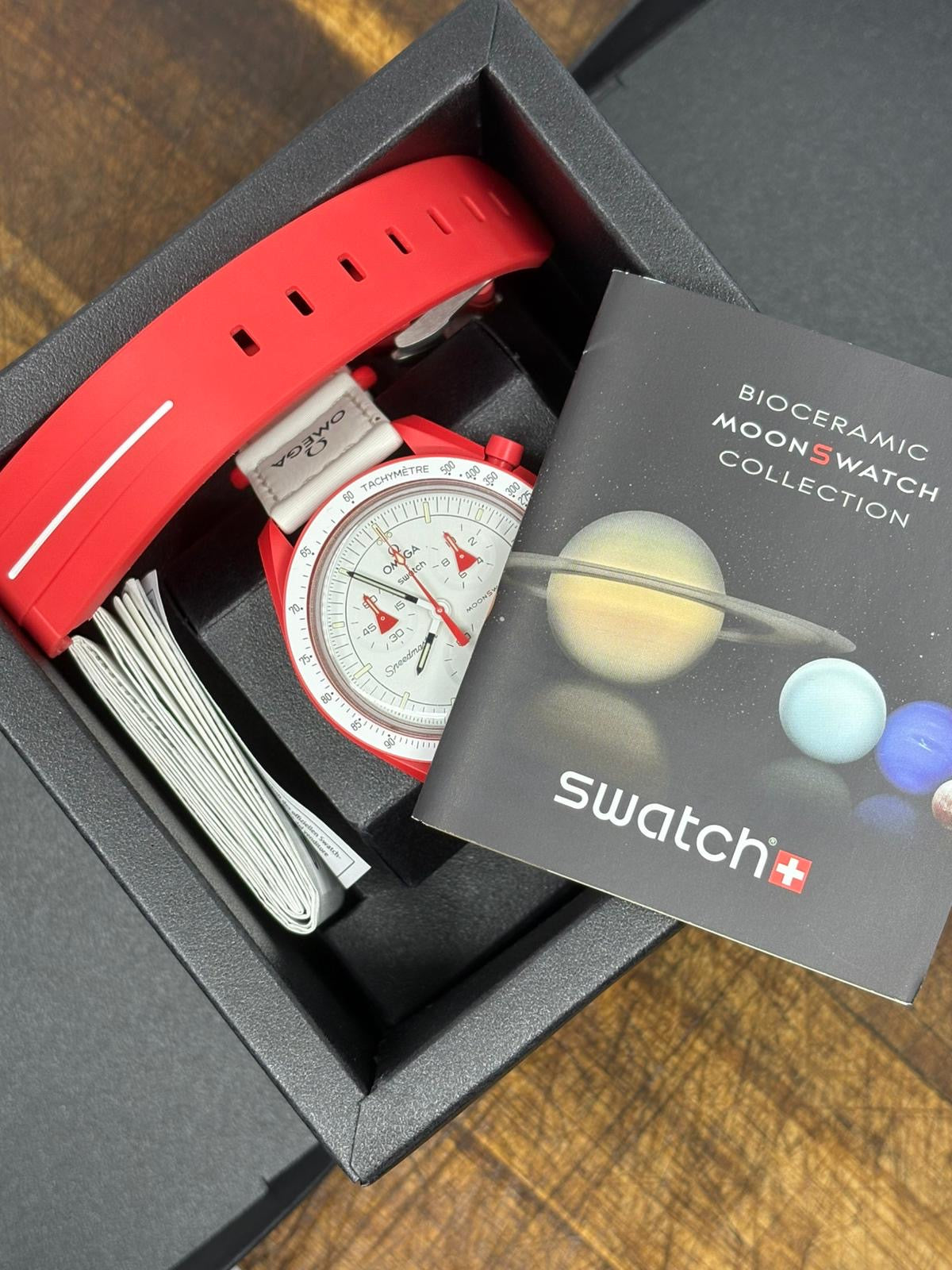 OMEGA x SWATCH MoonSwatch “Mission to Mars” – Red Bioceramic, White Dial