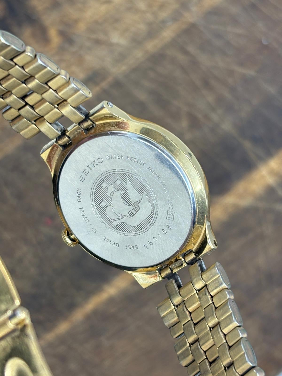 Seiko Quartz – Gold-Tone Roman Dial