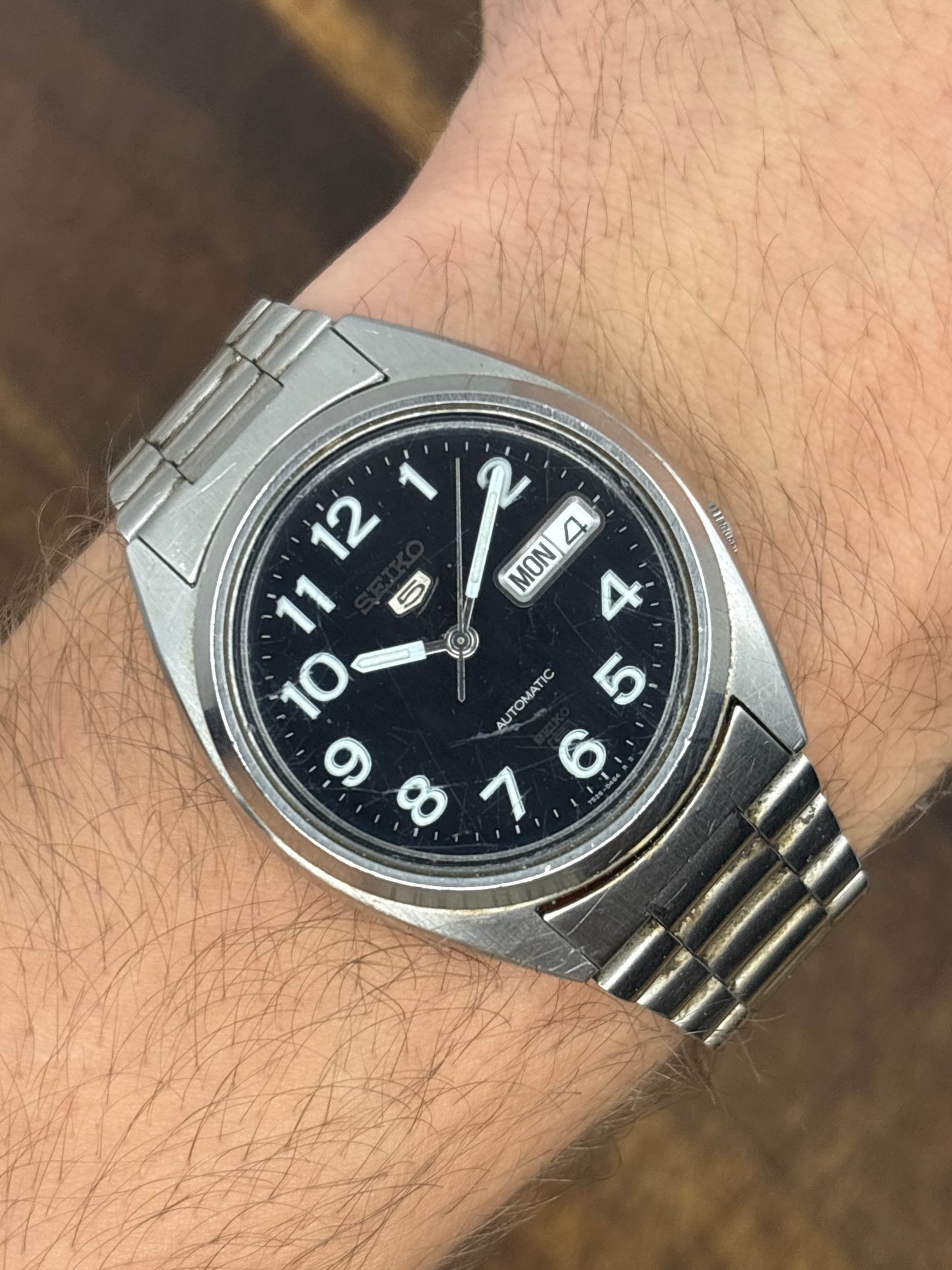 Vintage Seiko 5 Automatic Day-Date Watch