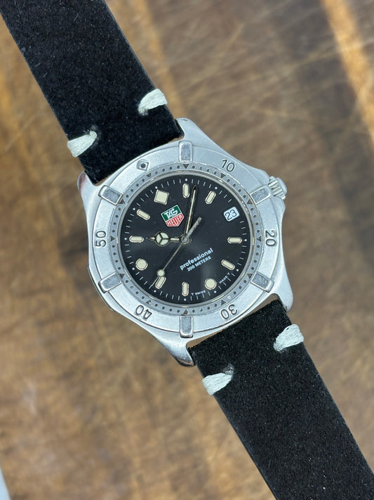 TAG Heuer 2000 Professional Diver 200m Quartz Watch Black Dial Vintage Men’s Swiss