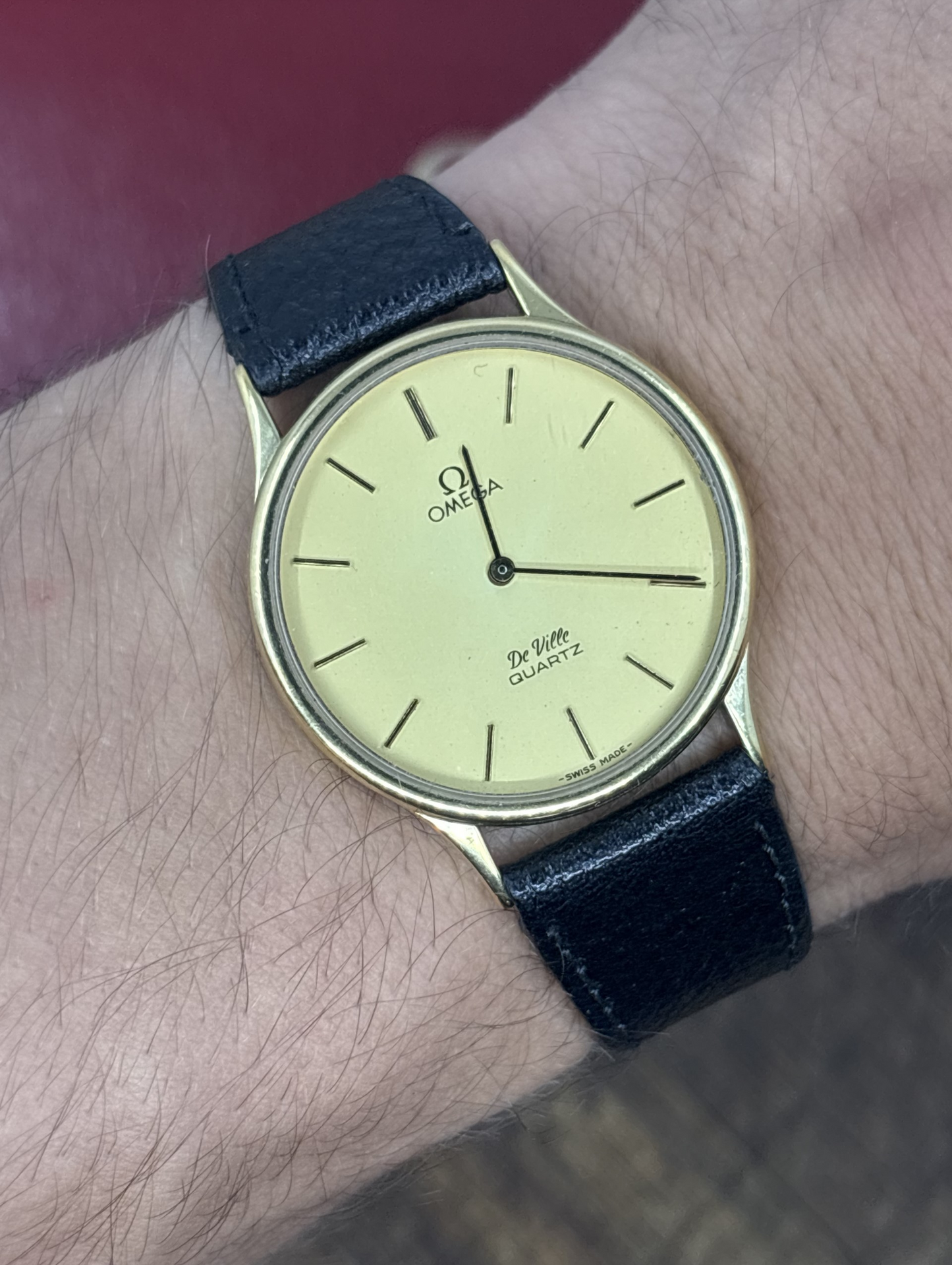 Vintage Omega De Ville Quartz Gold Tone Dress Watch – Champagne Dial – Swiss Made