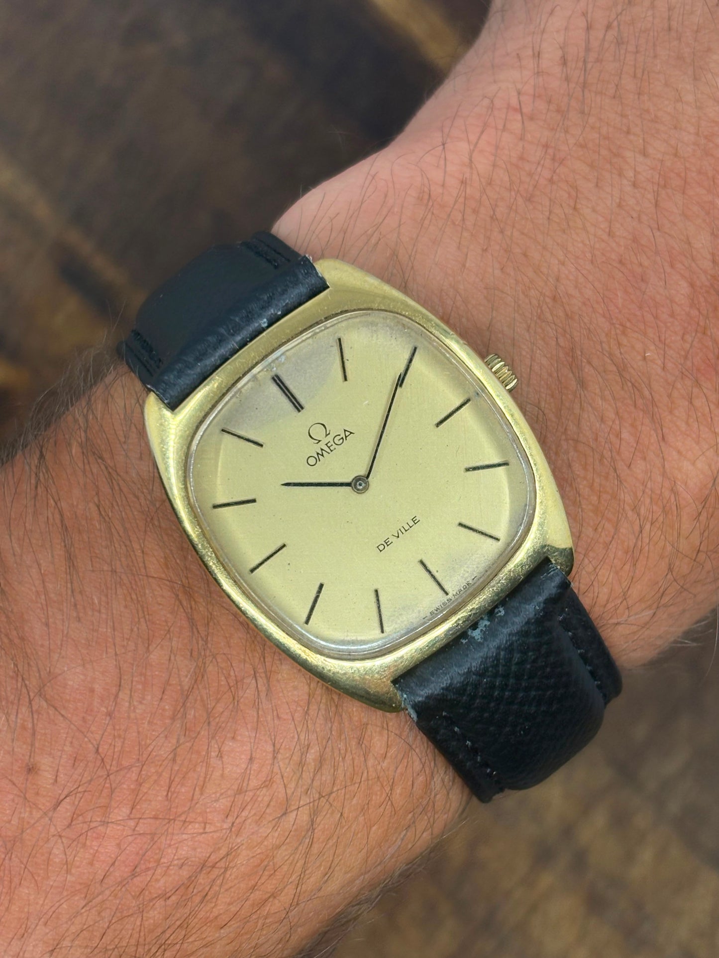 Vintage Omega De Ville Gold-Tone Dress Watch | Swiss Made | Champagne Dial