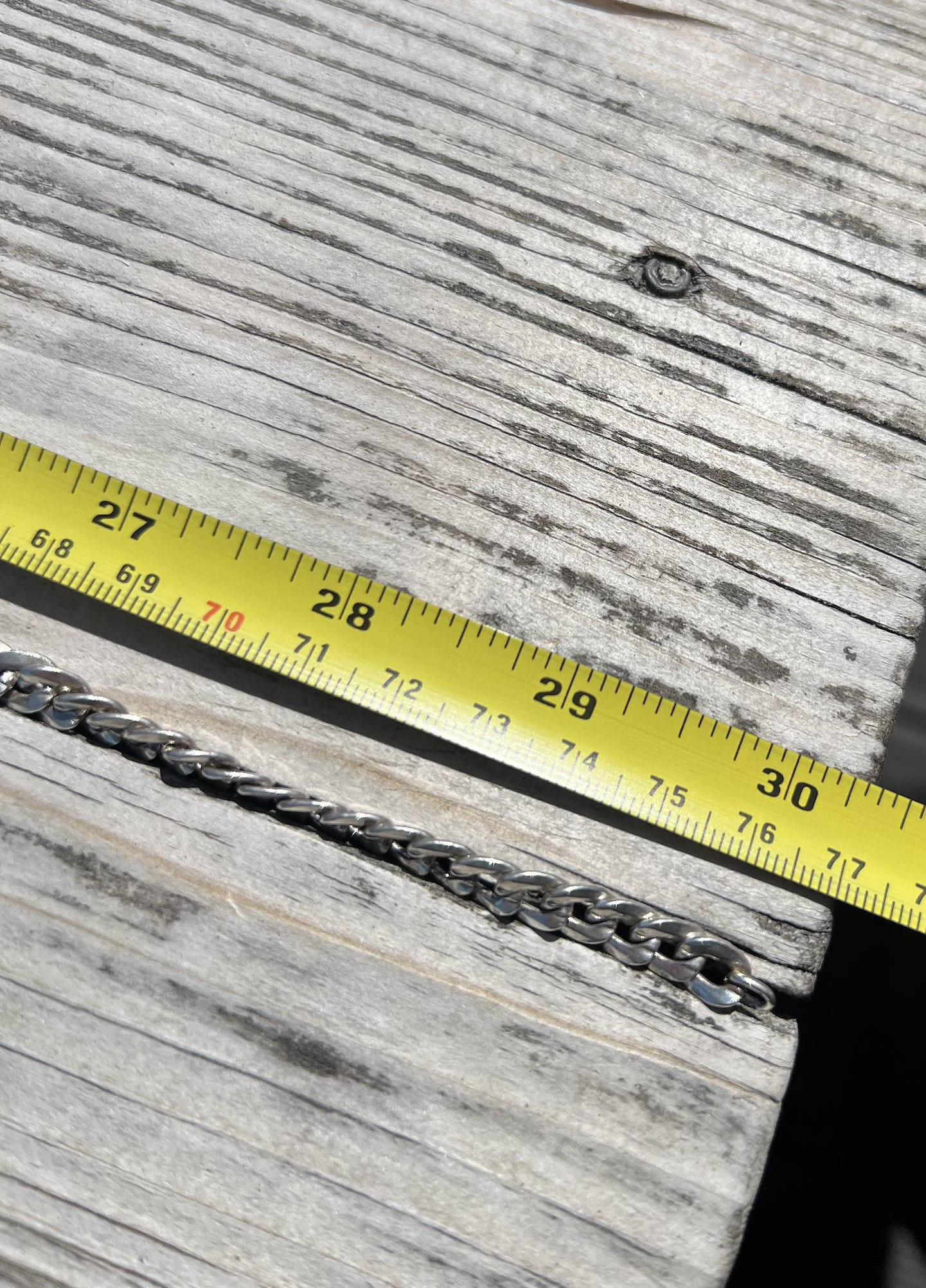 Heavy Vintage Sterling Silver Curb Chain Necklace | 30 Inch | 50.1g | Men's & Unisex Statement Jewellery