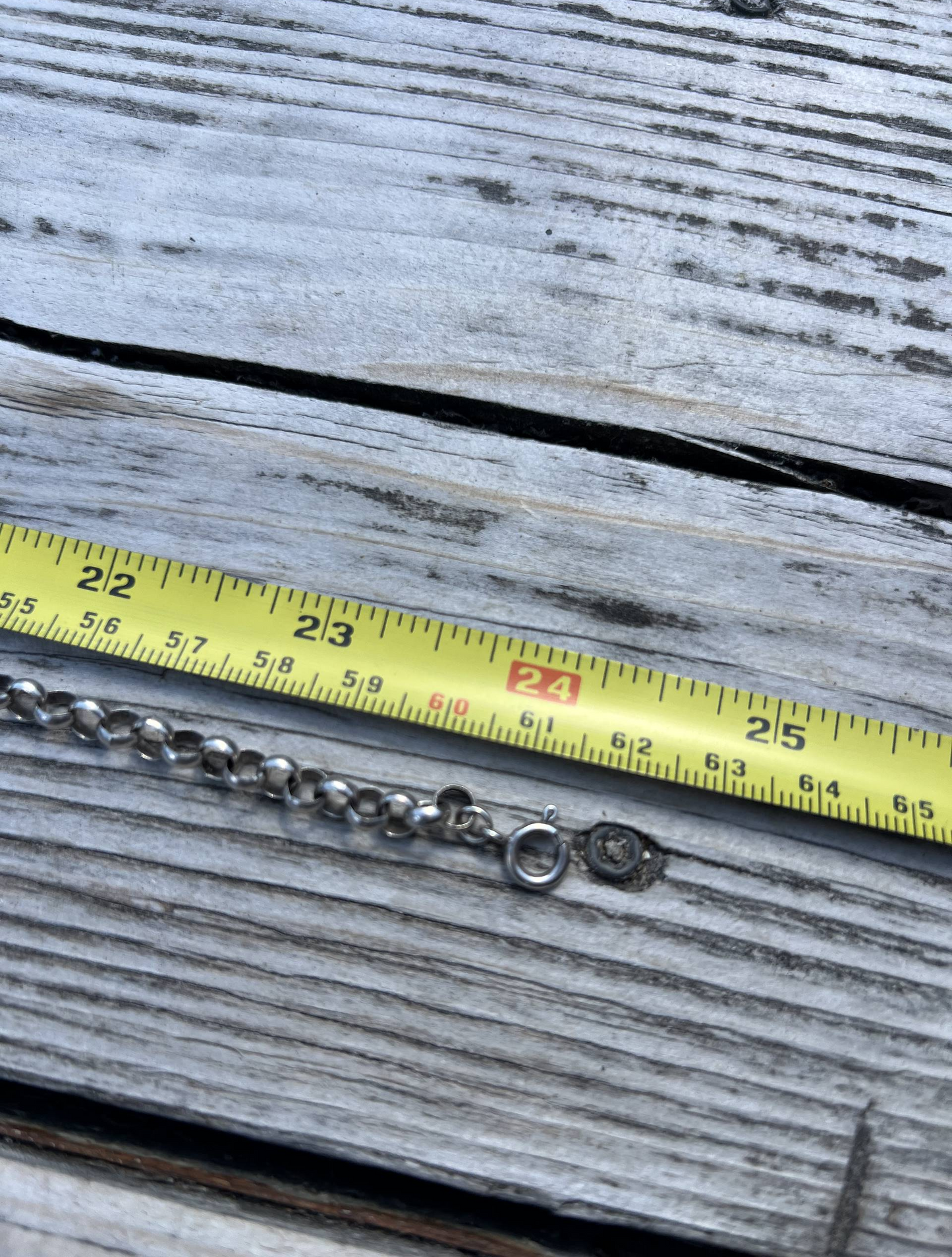 vintage Sterling Silver Belcher Chain Necklace | 24 Inch Chain | 21g | Heavy Unisex Jewellery