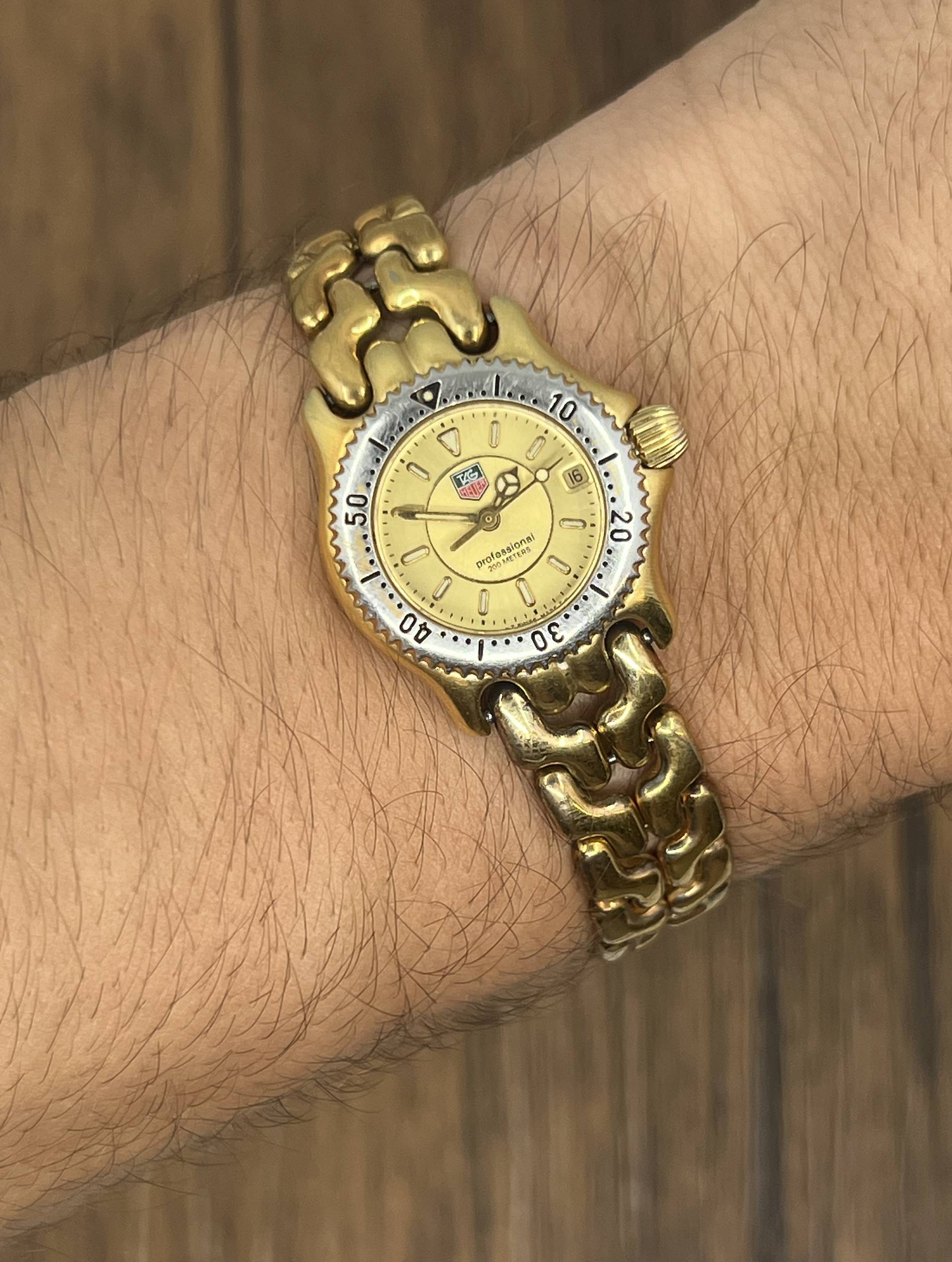 Vintage TAG Heuer Professional 200M Quartz Watch | Gold Tone Two Tone Diver Bracelet