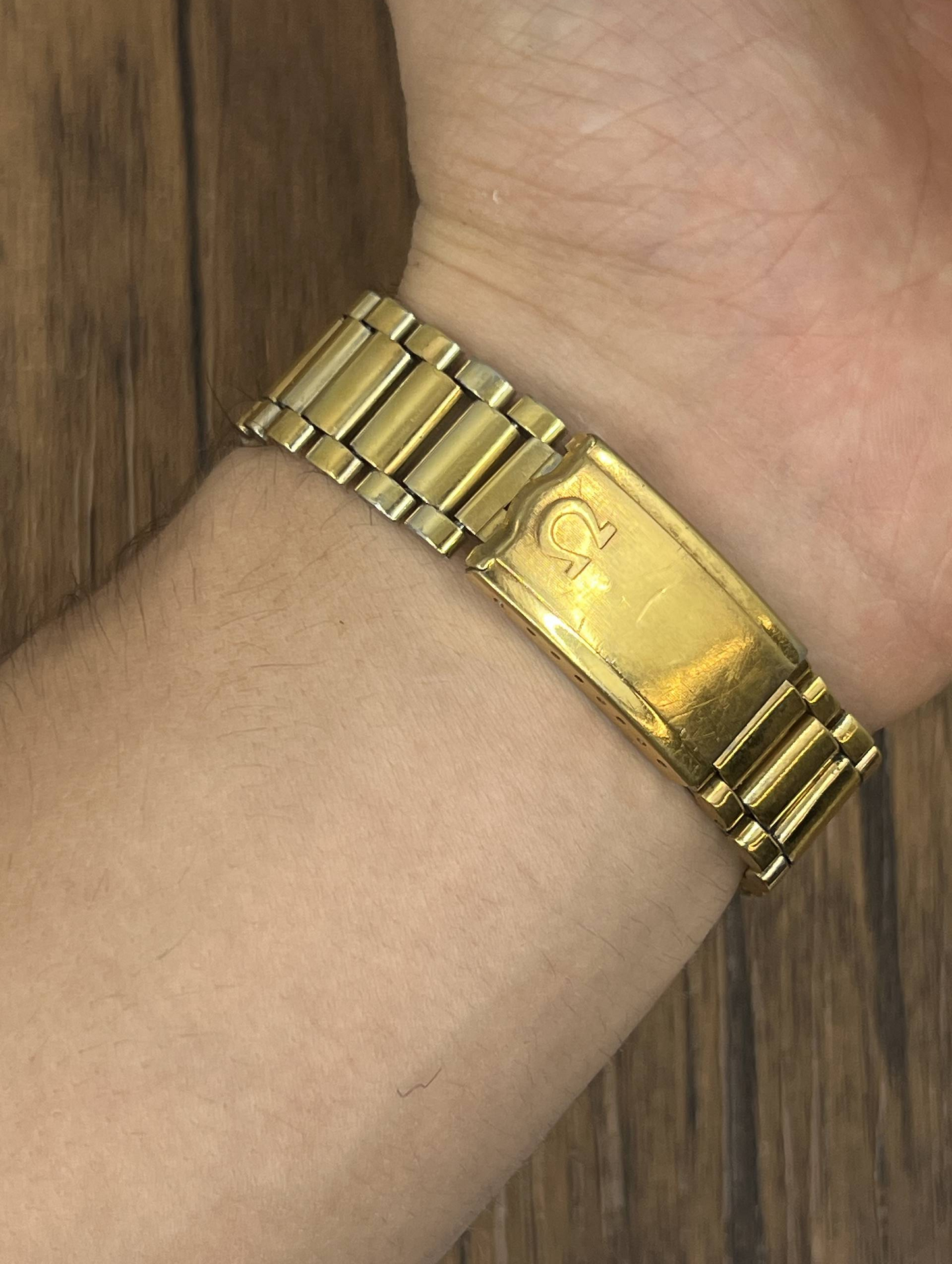 Vintage Omega Electronic F300 Chronometer Watch | Gold Tone Date Bracelet Swiss