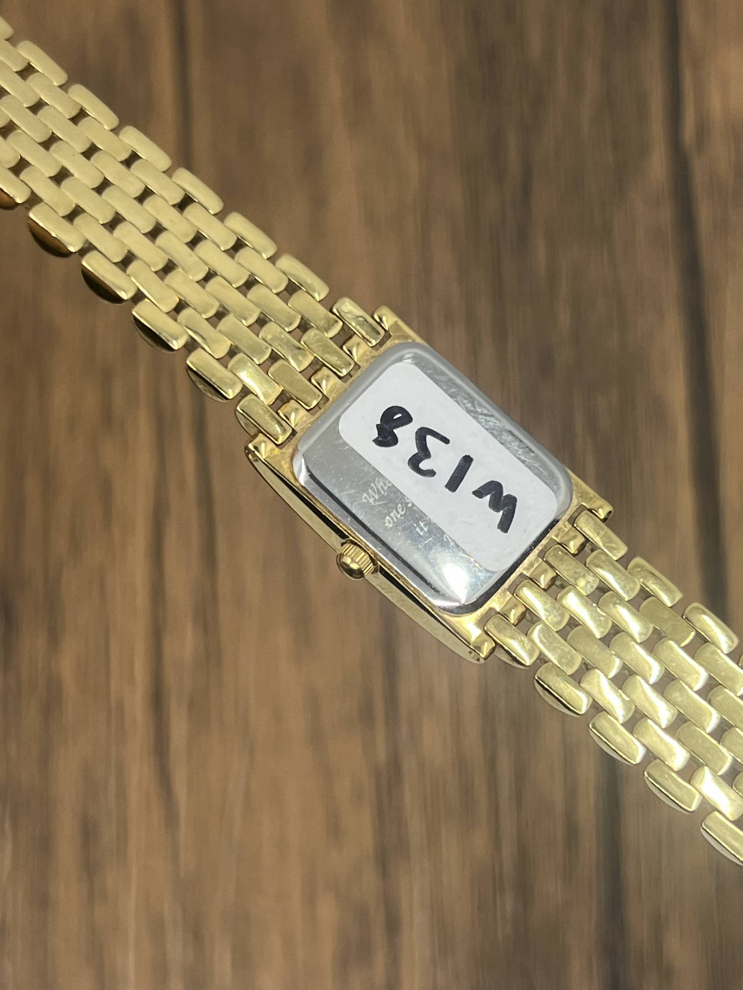 Vintage Fine Gold Bar Dial Watch | 999.9 Ingot Design Gold Tone Bracelet