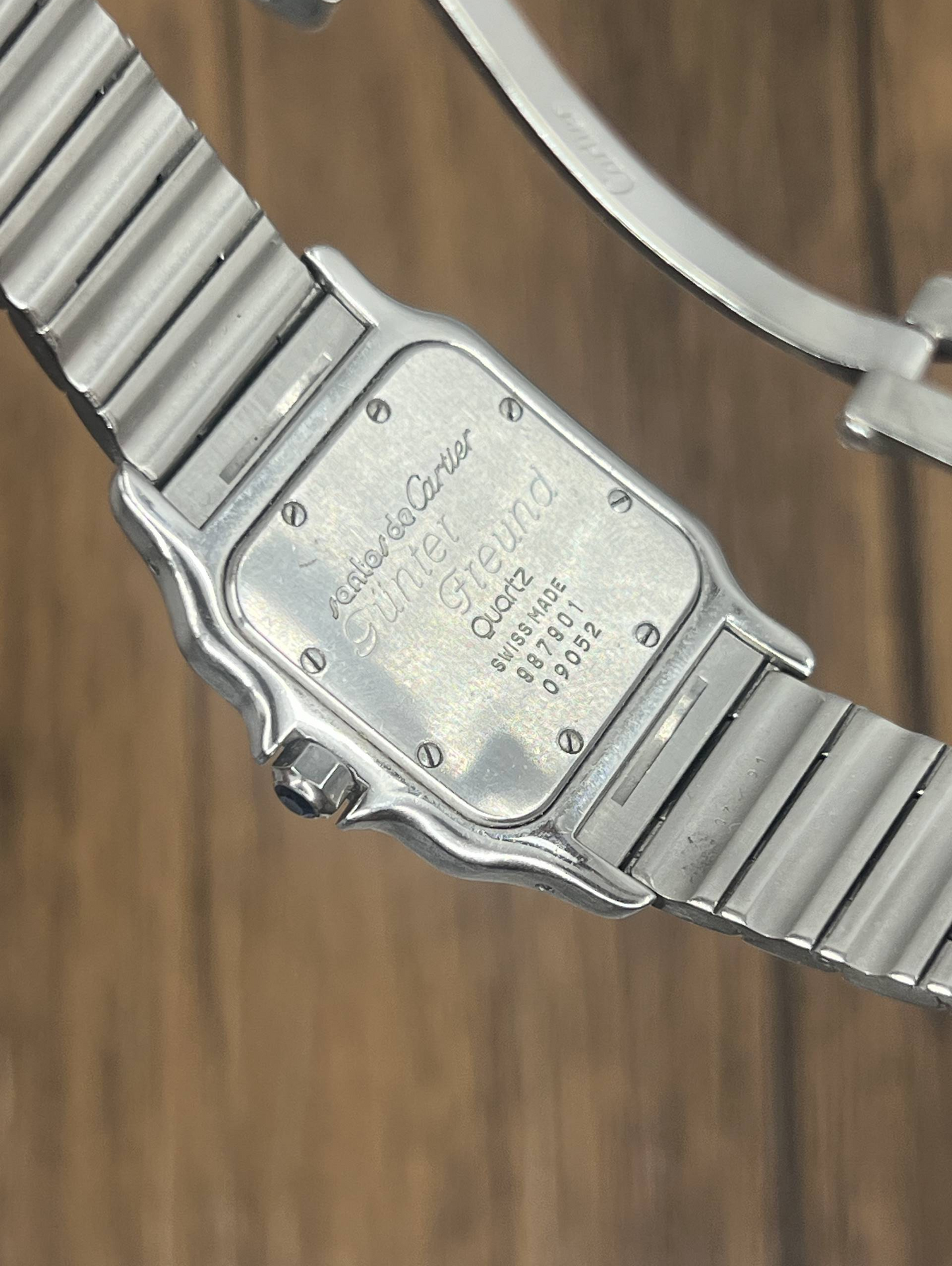 Cartier Santos Galbée Stainless Steel Watch | White Roman Dial Date Bracelet