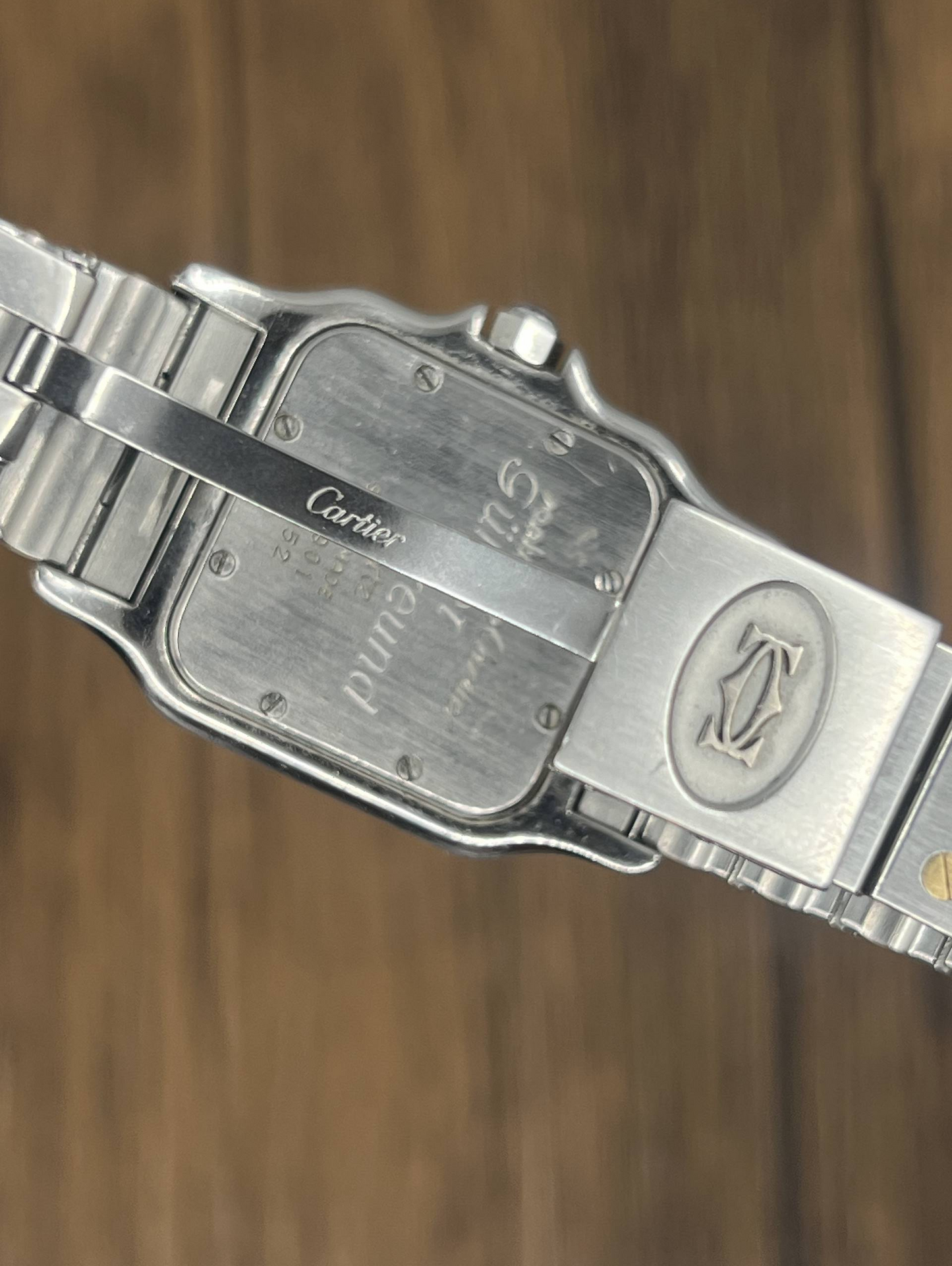 Cartier Santos Galbée Stainless Steel Watch | White Roman Dial Date Bracelet