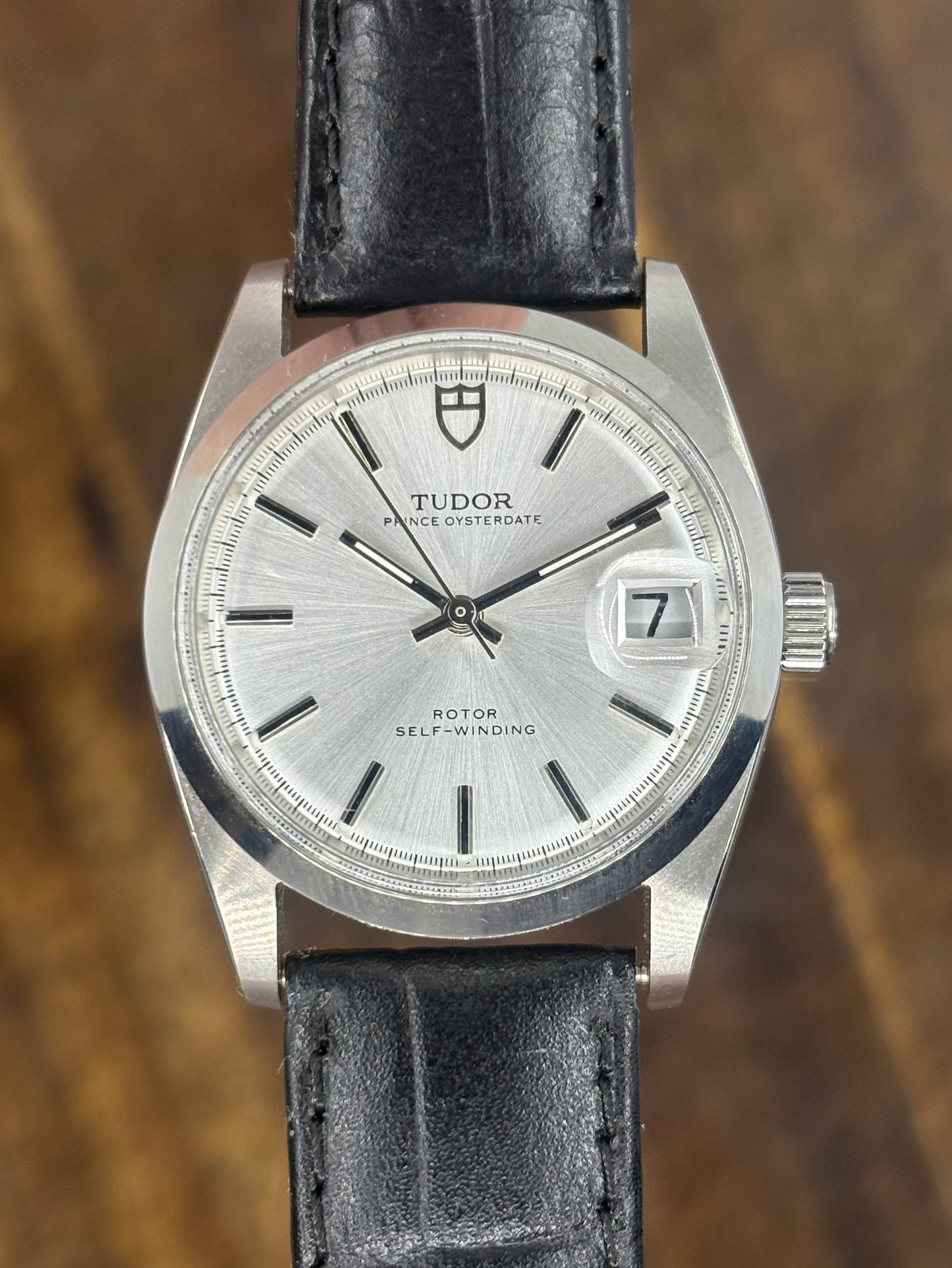 Vintage Tudor Prince Oysterdate Rotor Self-Winding Automatic Watch Silver Dial