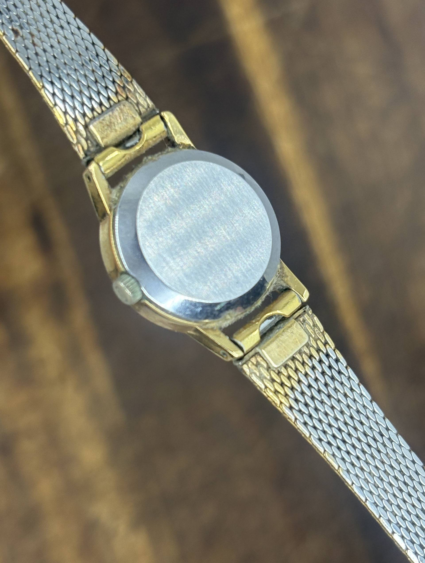 Vintage Omega De Ville Ladies Watch | Gold Dial Gold Tone Mesh Bracelet Swiss Made