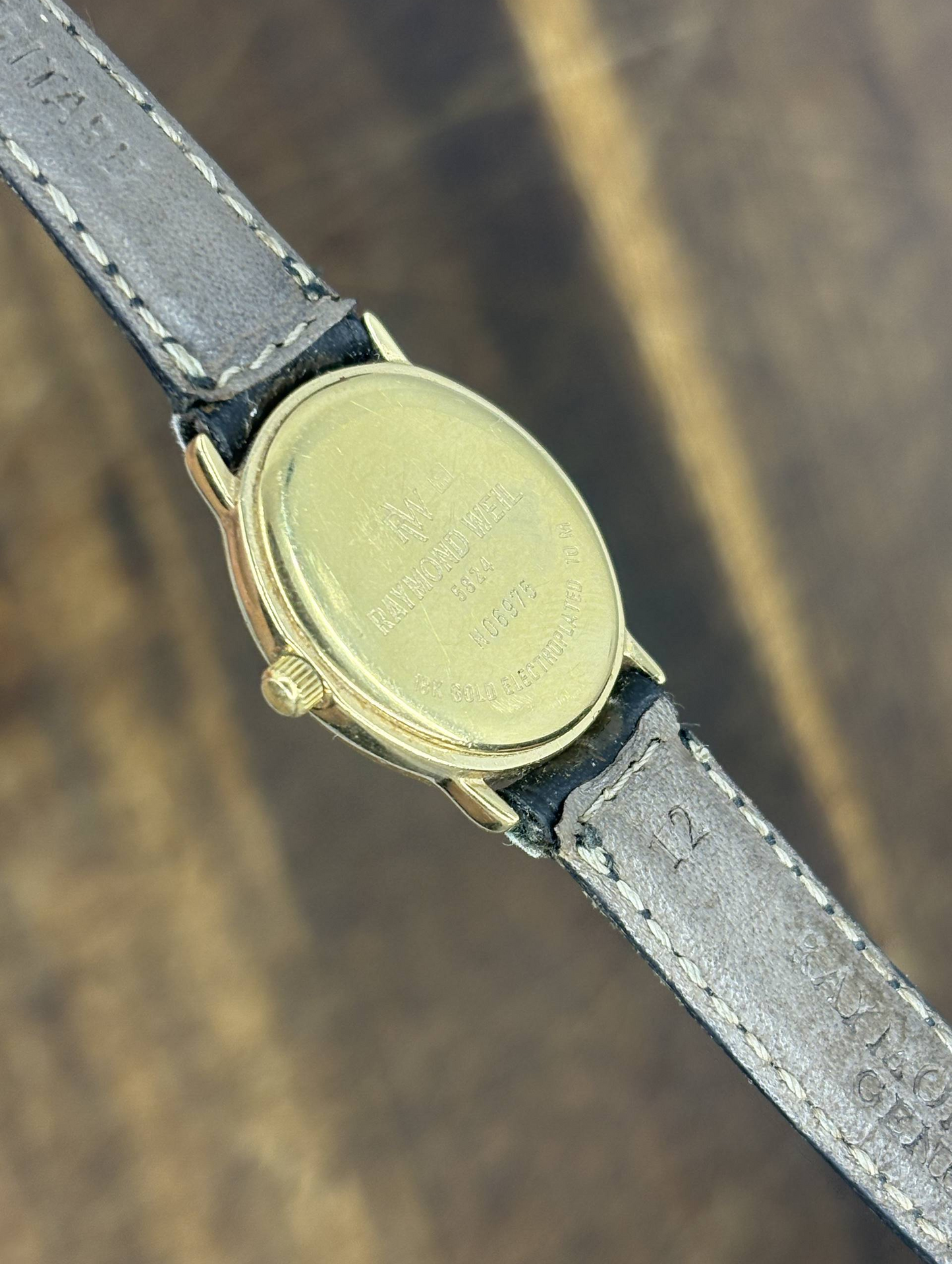 Vintage Raymond Weil Genève Gold Tone Watch | White Roman Numeral Dial Swiss Made