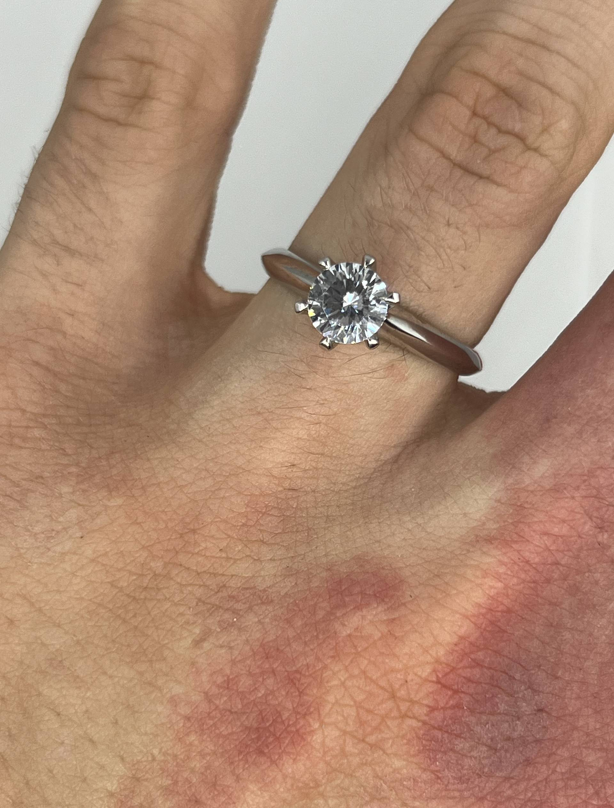 925 Sterling Silver Clear Stone Solitaire Ring – Classic Claw Set Ring