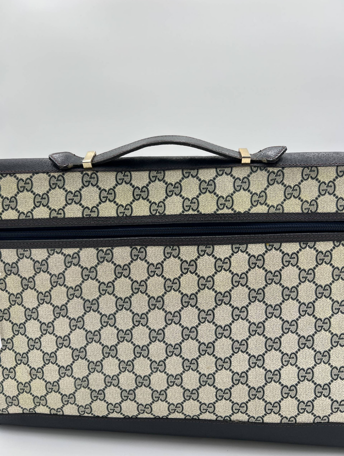 Vintage Gucci GG Monogram Web Stripe Briefcase
