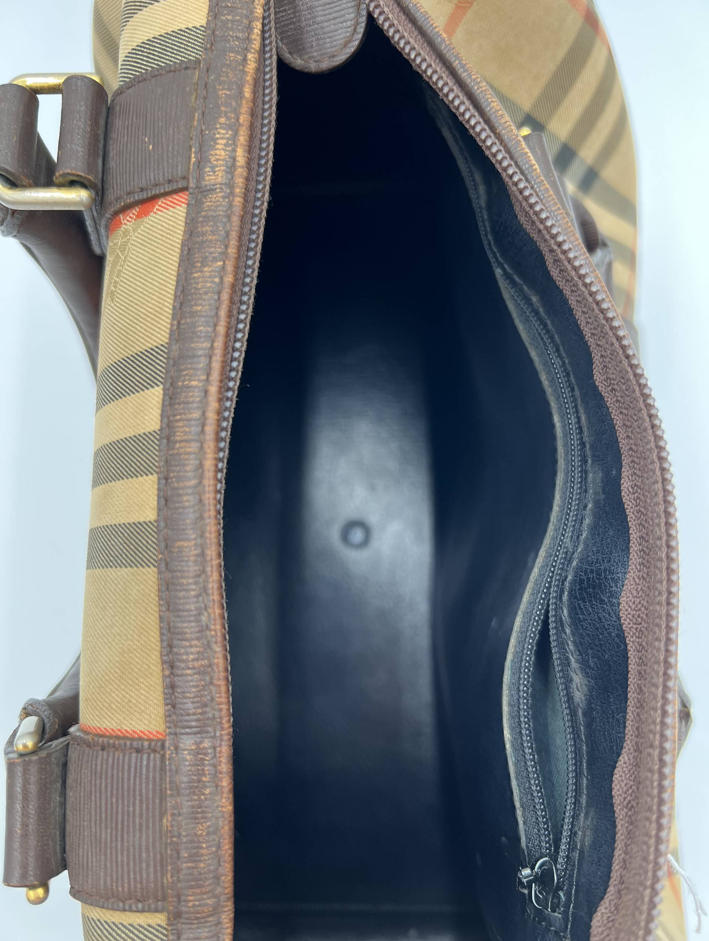 Vintage Burberry Nova Check Boston Travel Bag