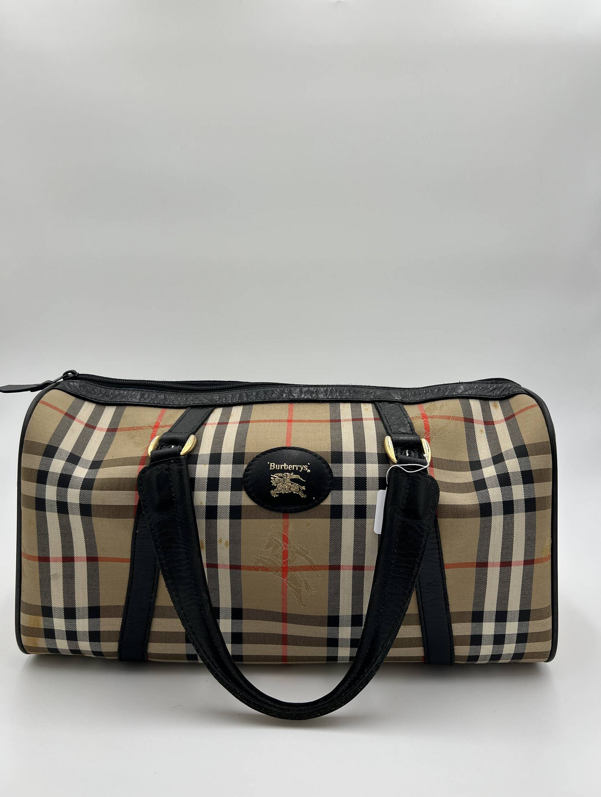 Vintage Burberry Nova Check Boston Bag