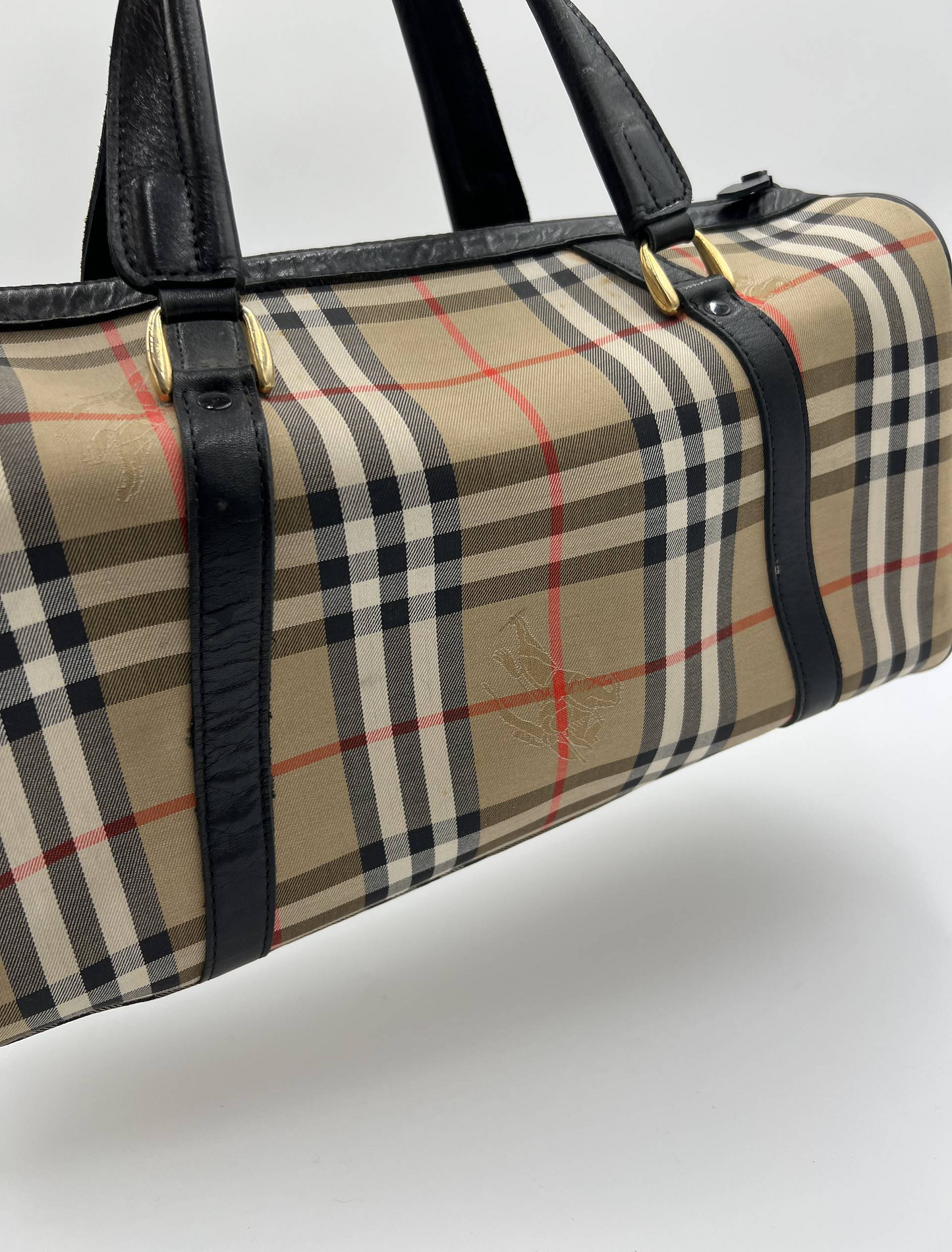 Vintage Burberry Nova Check Boston Bag