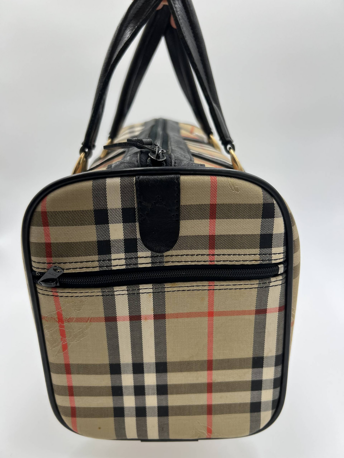 Vintage Burberry Nova Check Boston Bag