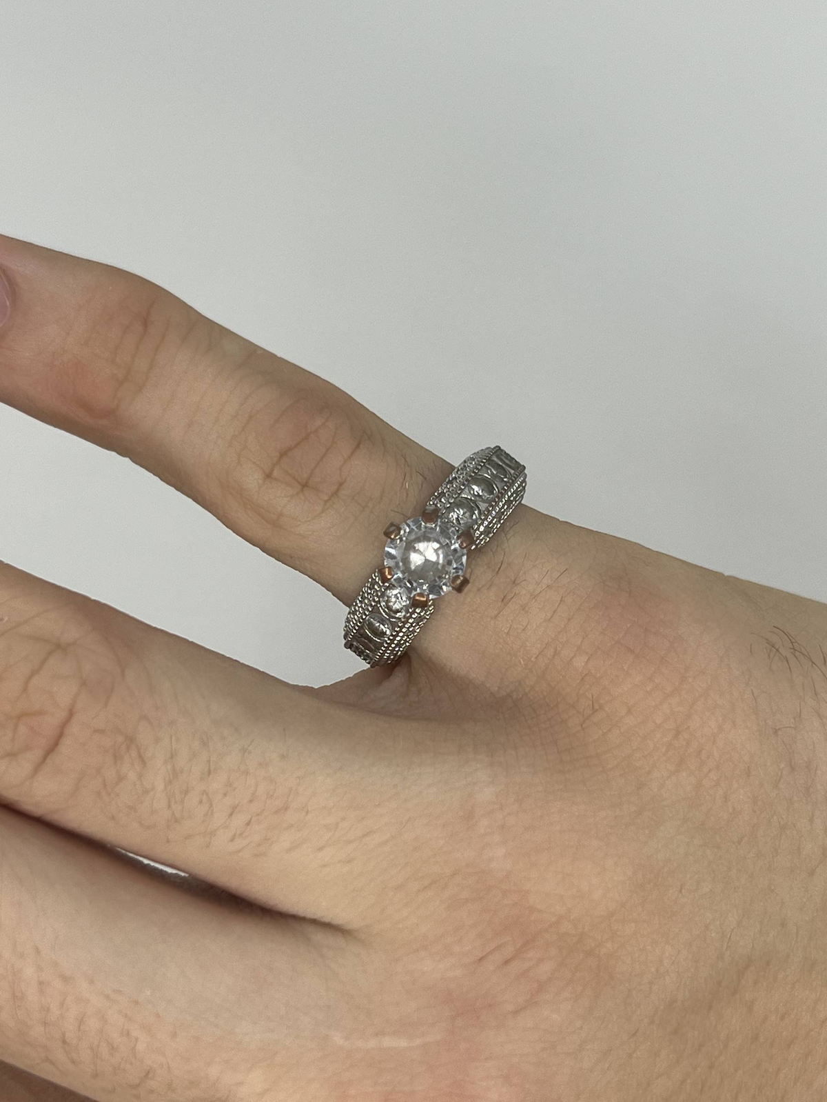 925 Sterling Silver Solitaire Ring – Vintage Style Clear Stone