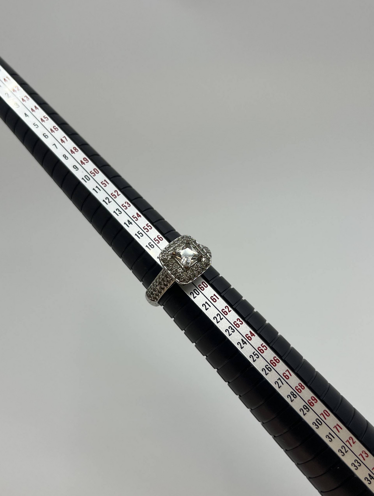 925 Sterling Silver Princess Cut Halo Ring – Sparkling Statement Design