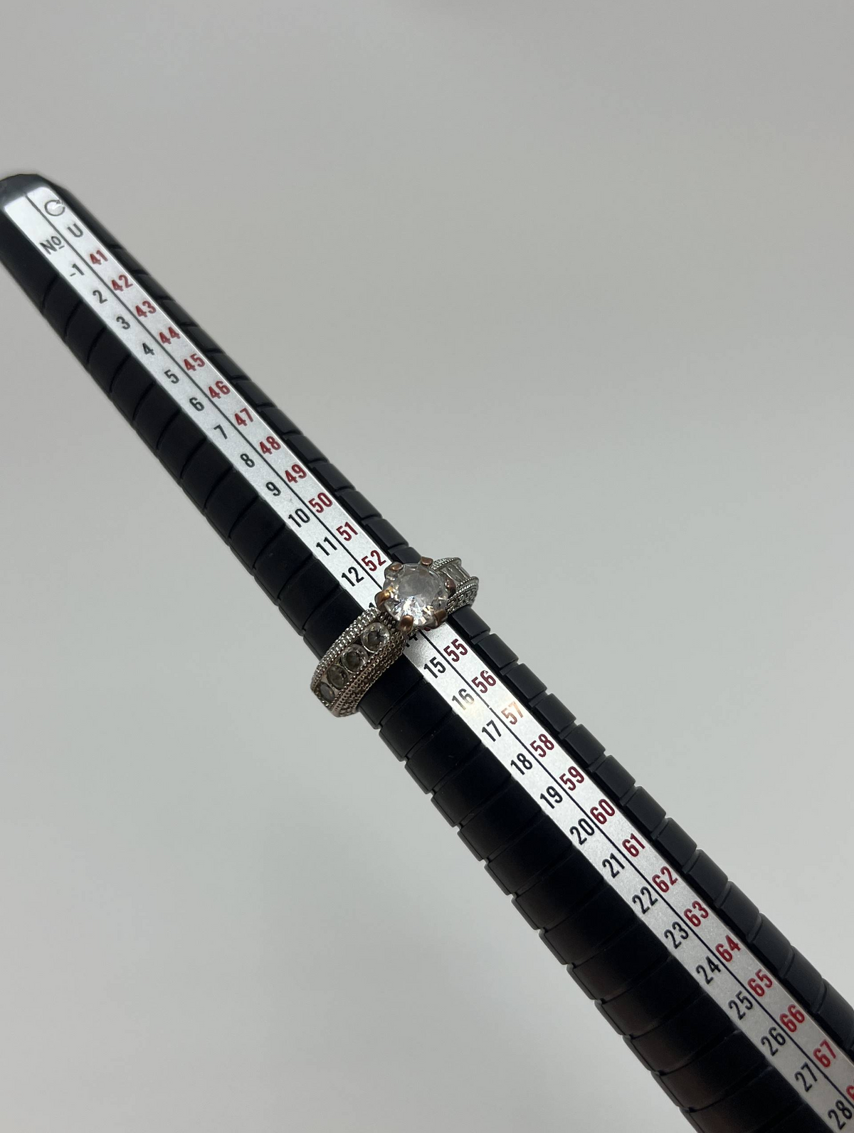 925 Sterling Silver Solitaire Ring – Vintage Style Clear Stone