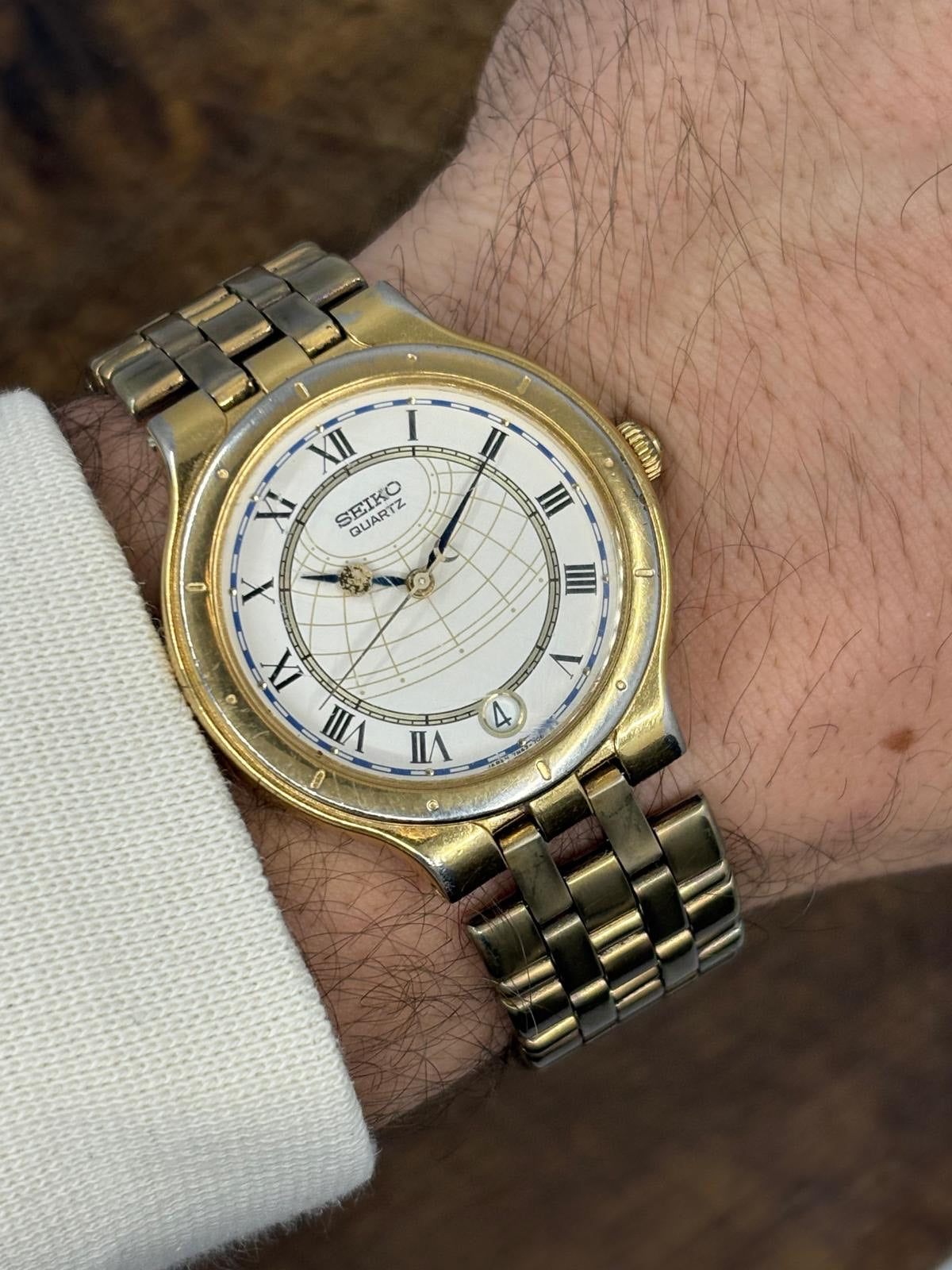 Seiko Quartz – Gold-Tone Roman Dial