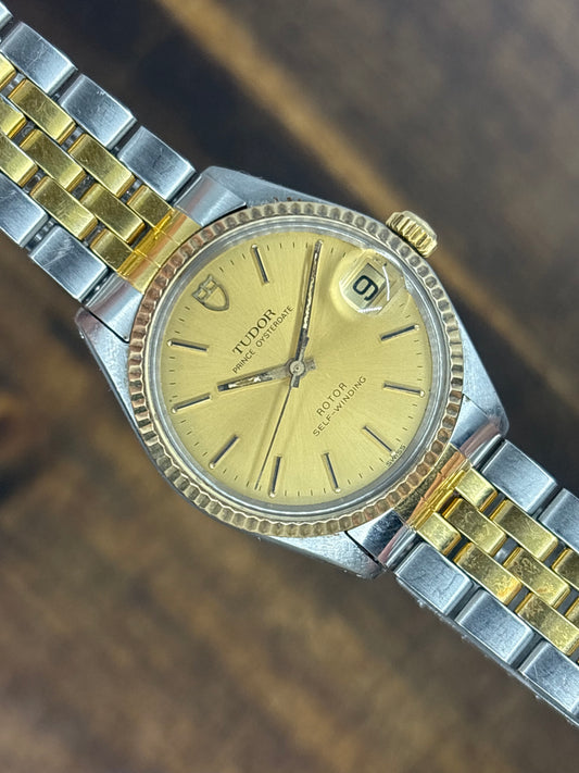 Tudor Prince Oysterdate Rotor Automatic 18k gold bezel