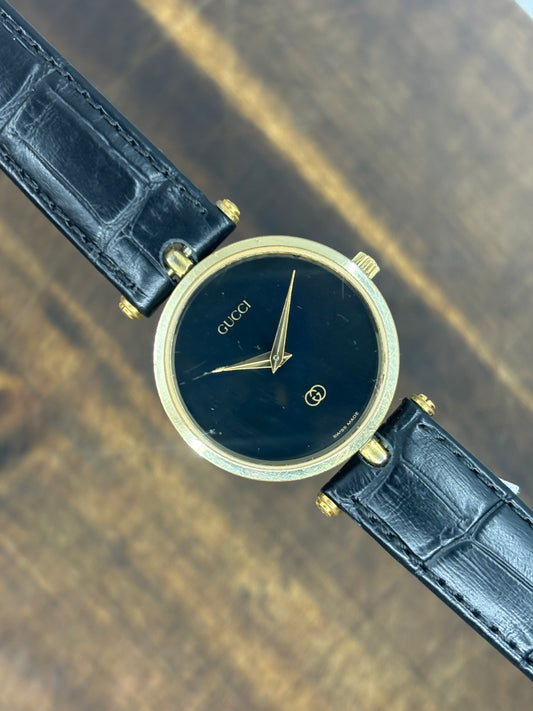 Vintage Gucci Black Dial Quartz Watch