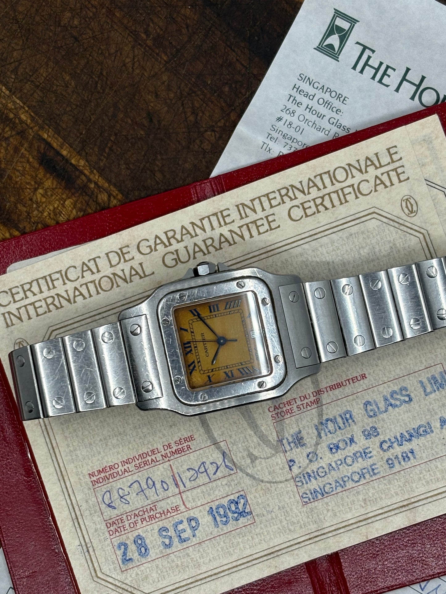 Cartier Santos Galbée Tropical dial