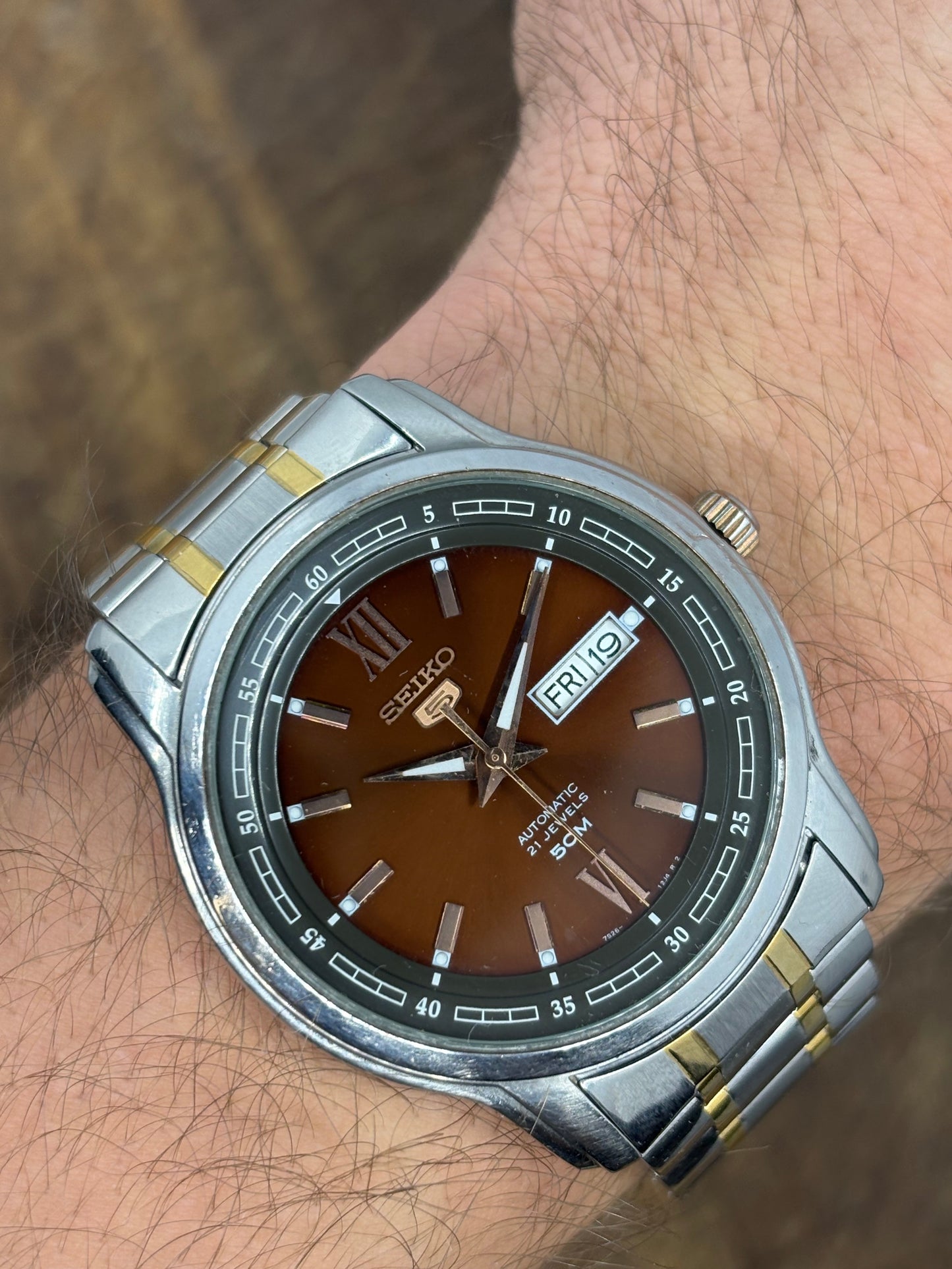 Seiko 5 Automatic – Brown Dial – Vintage
