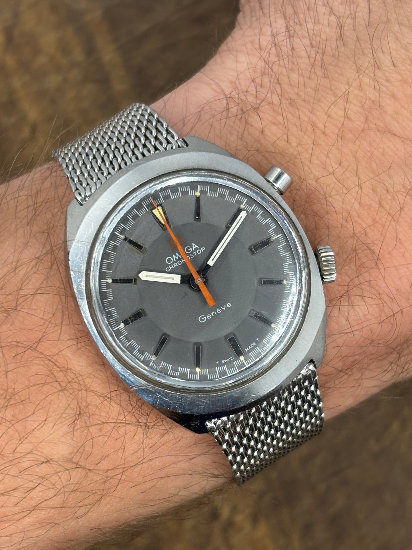 Omega Chronostop Genève Watch 1960 Original Bracelet Manual Wind