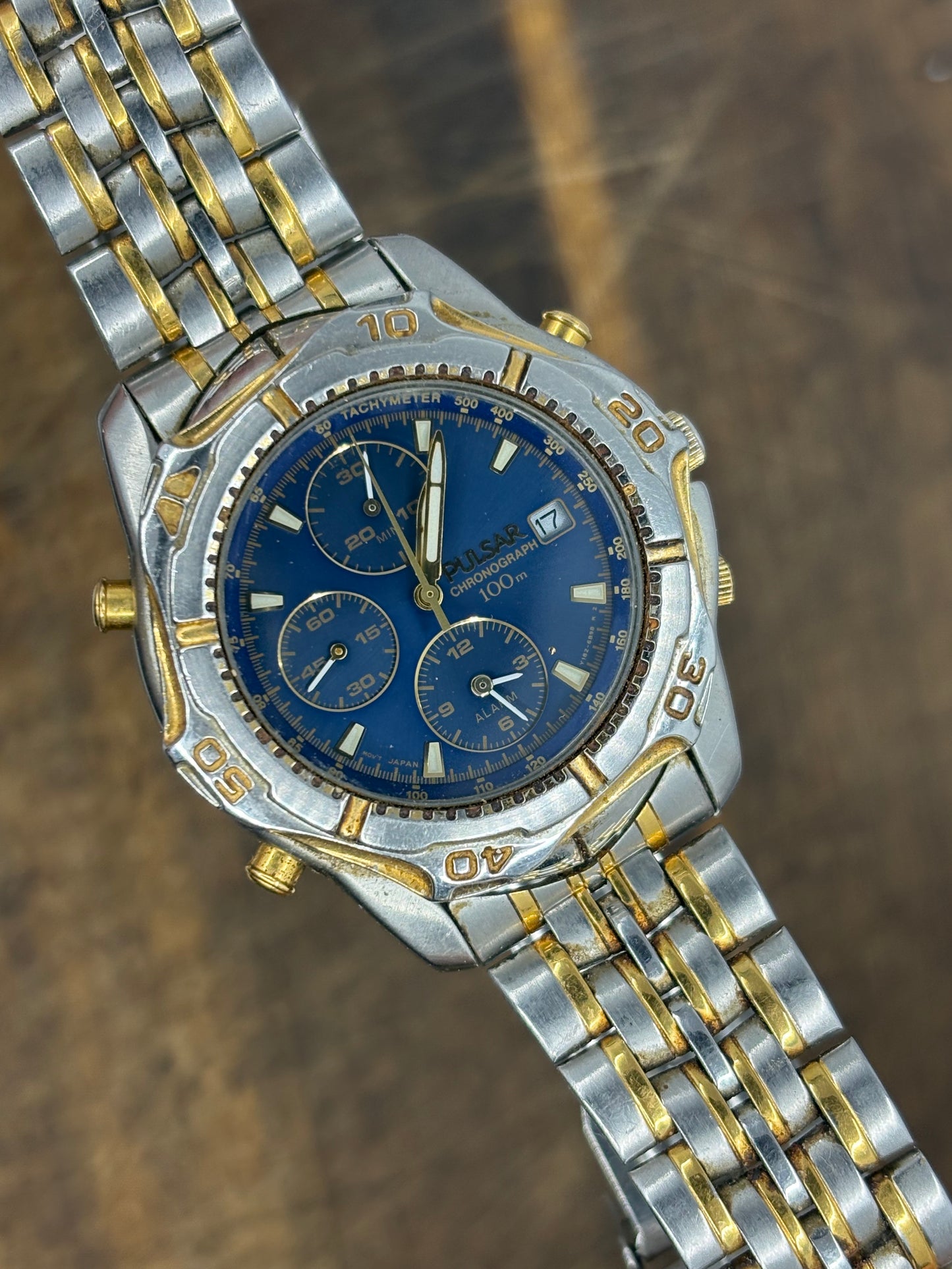 Pulsar Chronograph – Blue Dial 100m WR