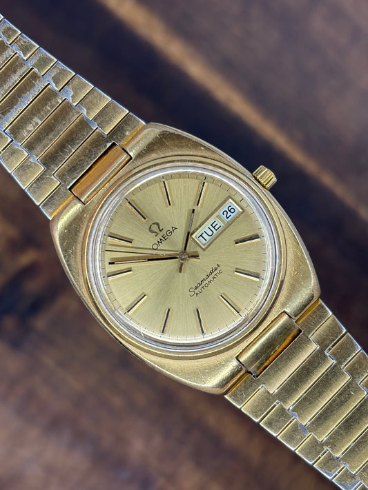 Omega Seamaster Automatic Day-Date – Gold Tone Integrated Bracelet