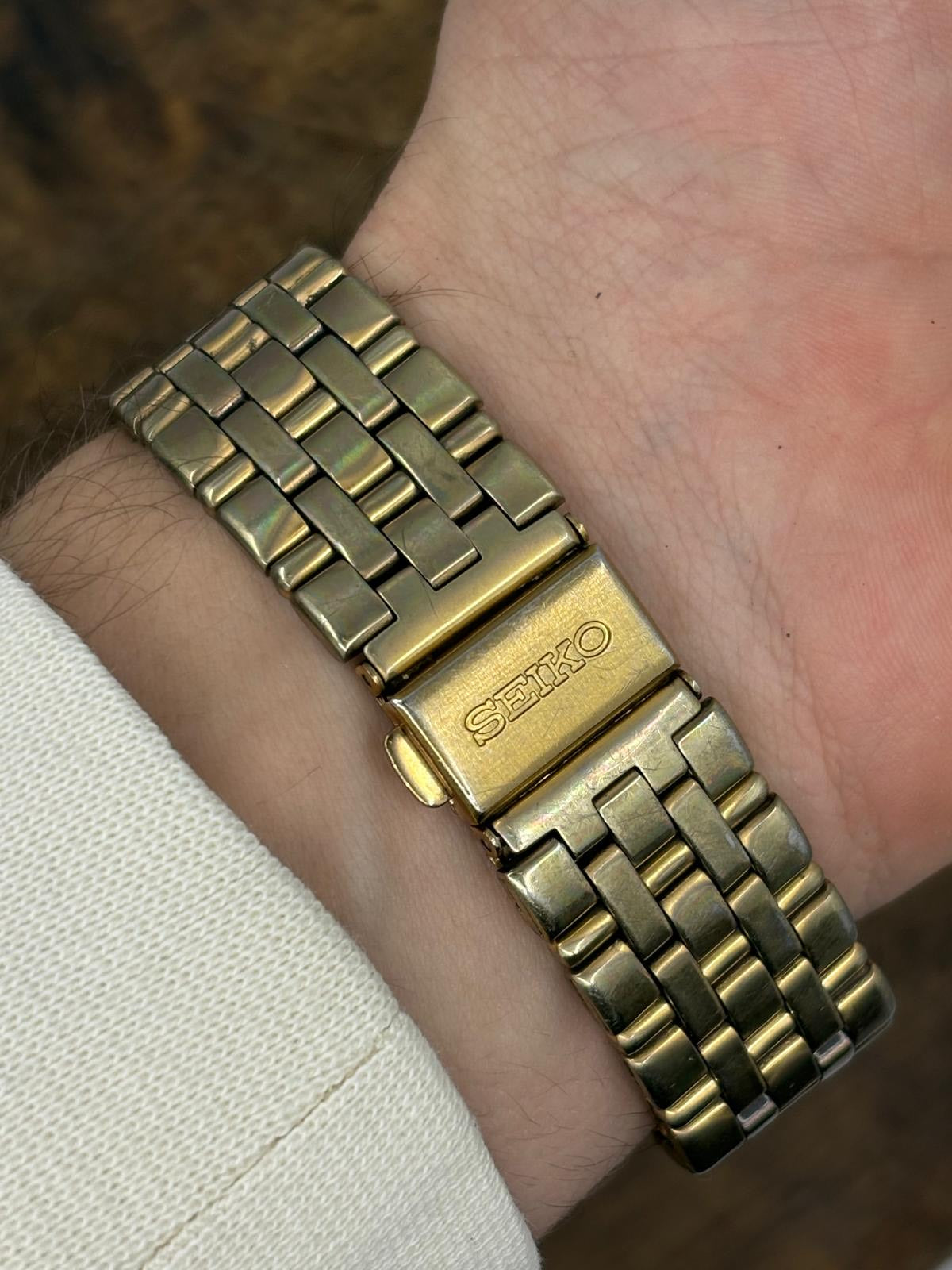 Seiko Quartz – Gold-Tone Roman Dial