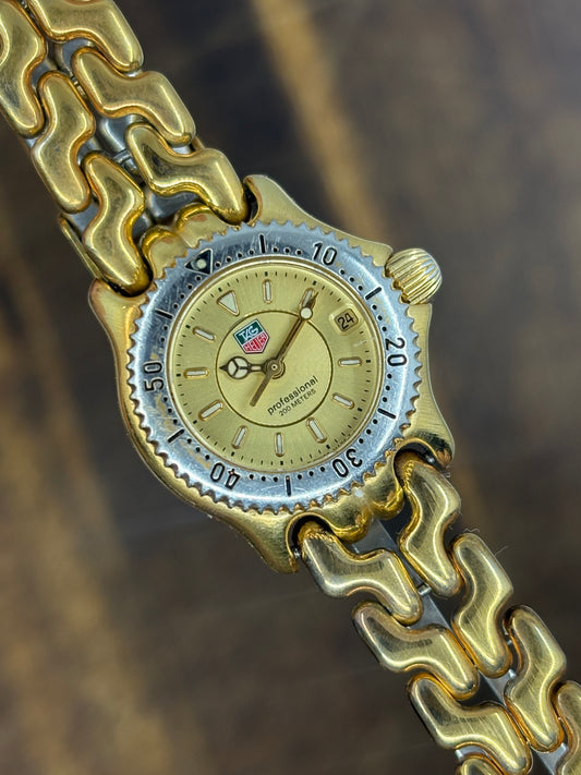 Vintage TAG Heuer Professional 200M Quartz Watch | Gold Tone Two Tone Diver Bracelet