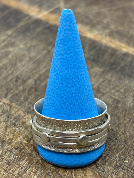 Fidget ring solid silver